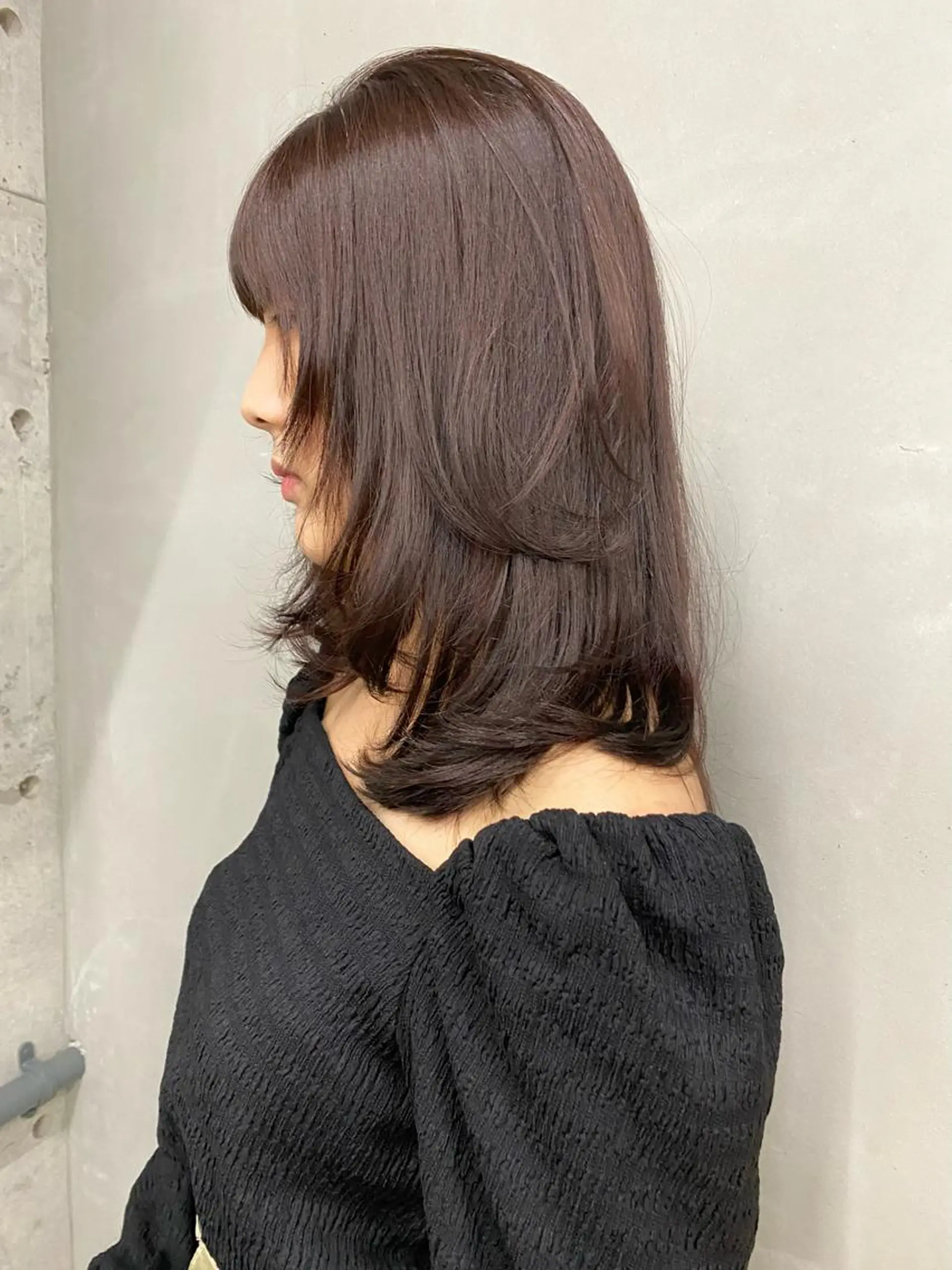 ミディアム カラー レイヤー/柔色 カラー/SAkiのヘアスタイル