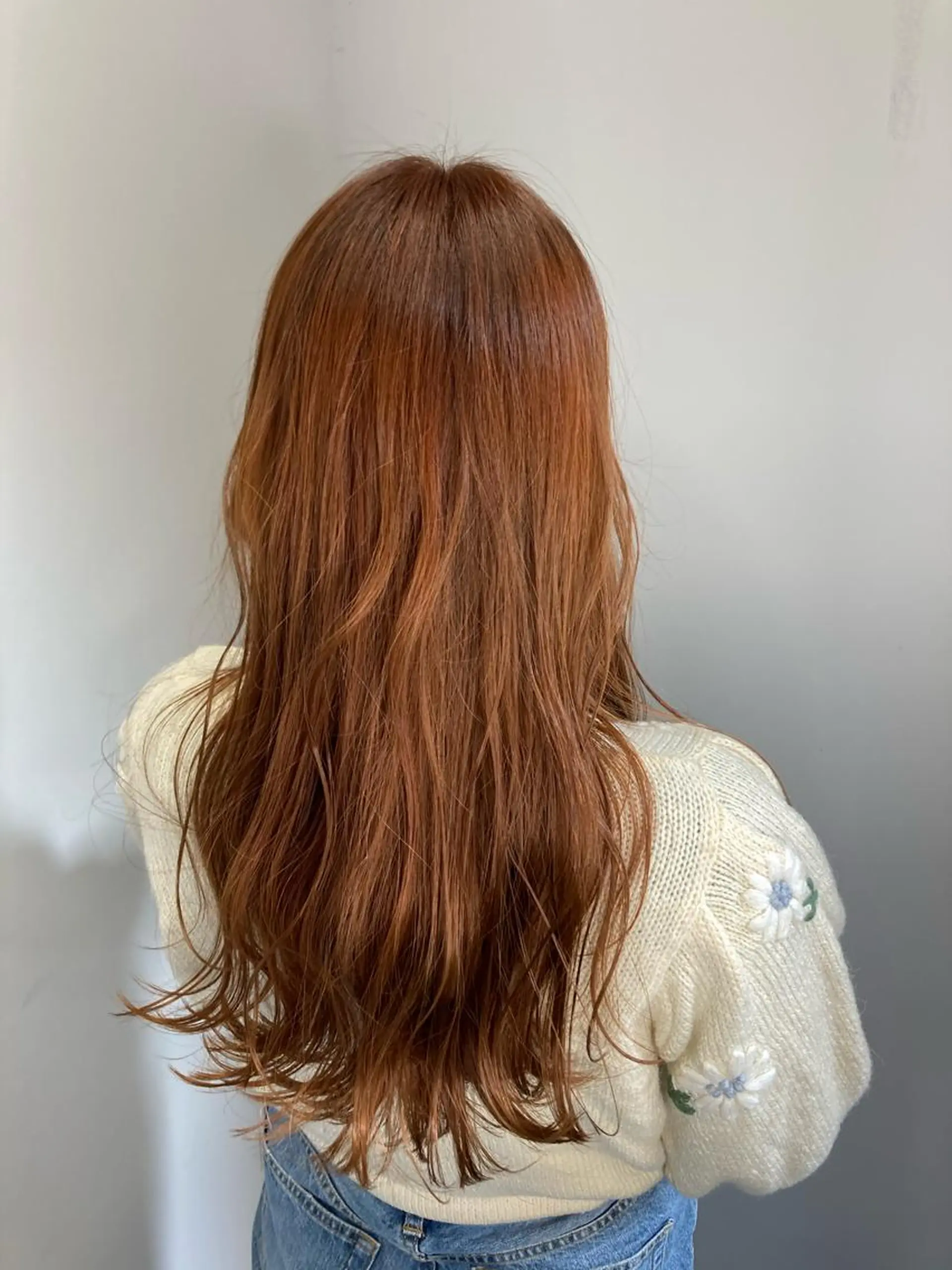 ロング カラー オレンジ 透明感ハイトーン☆ 今津 佑太のヘアスタイル