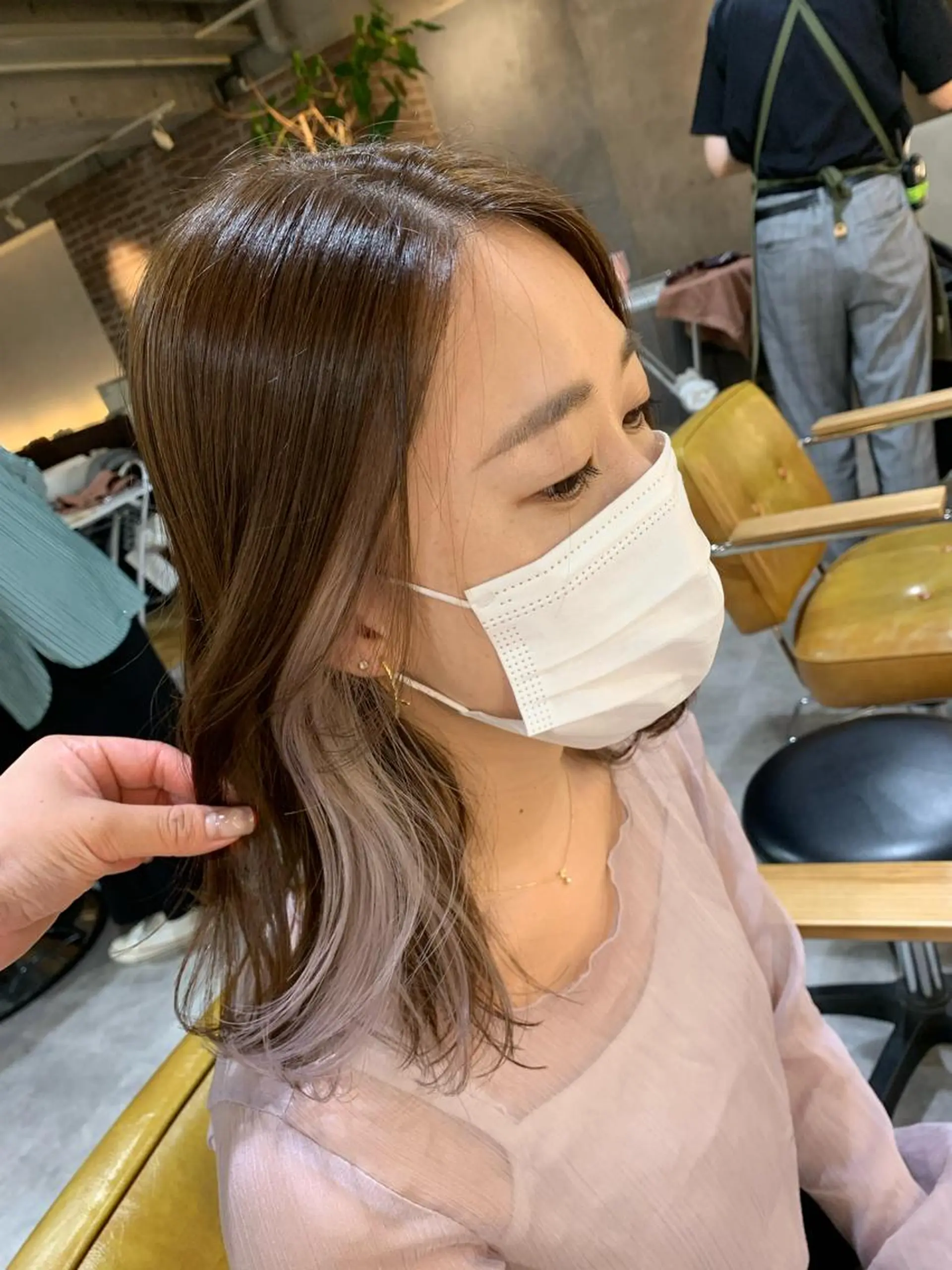 ミディアム カラー ラベンダーカラー ラベンダーグレー ヘアカラー 暖色color/ mana🎀のヘアスタイル