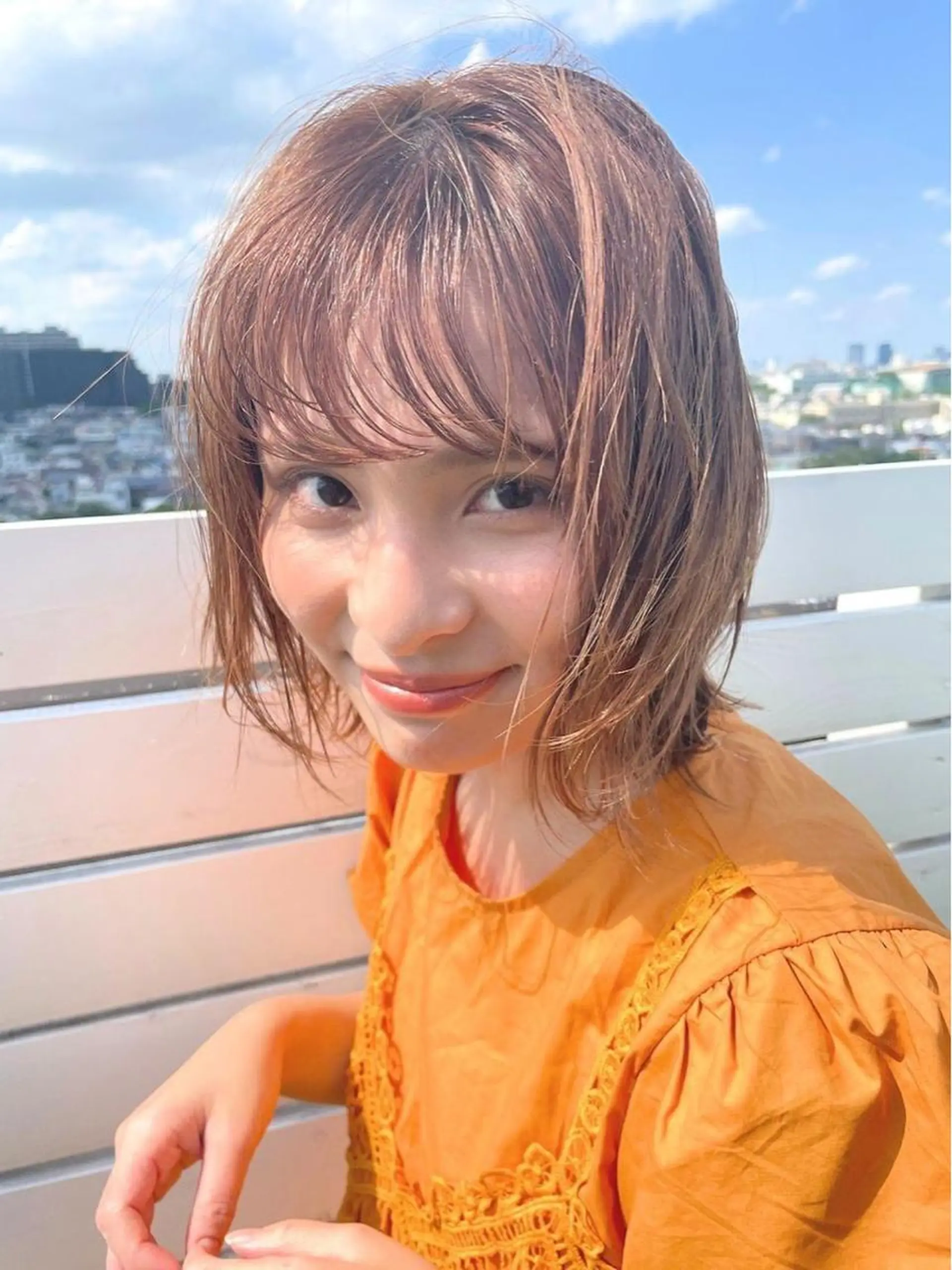 ミディアム カラー パーマ little nene(池袋西口)所属・sugino katsuyaのヘアスタイル