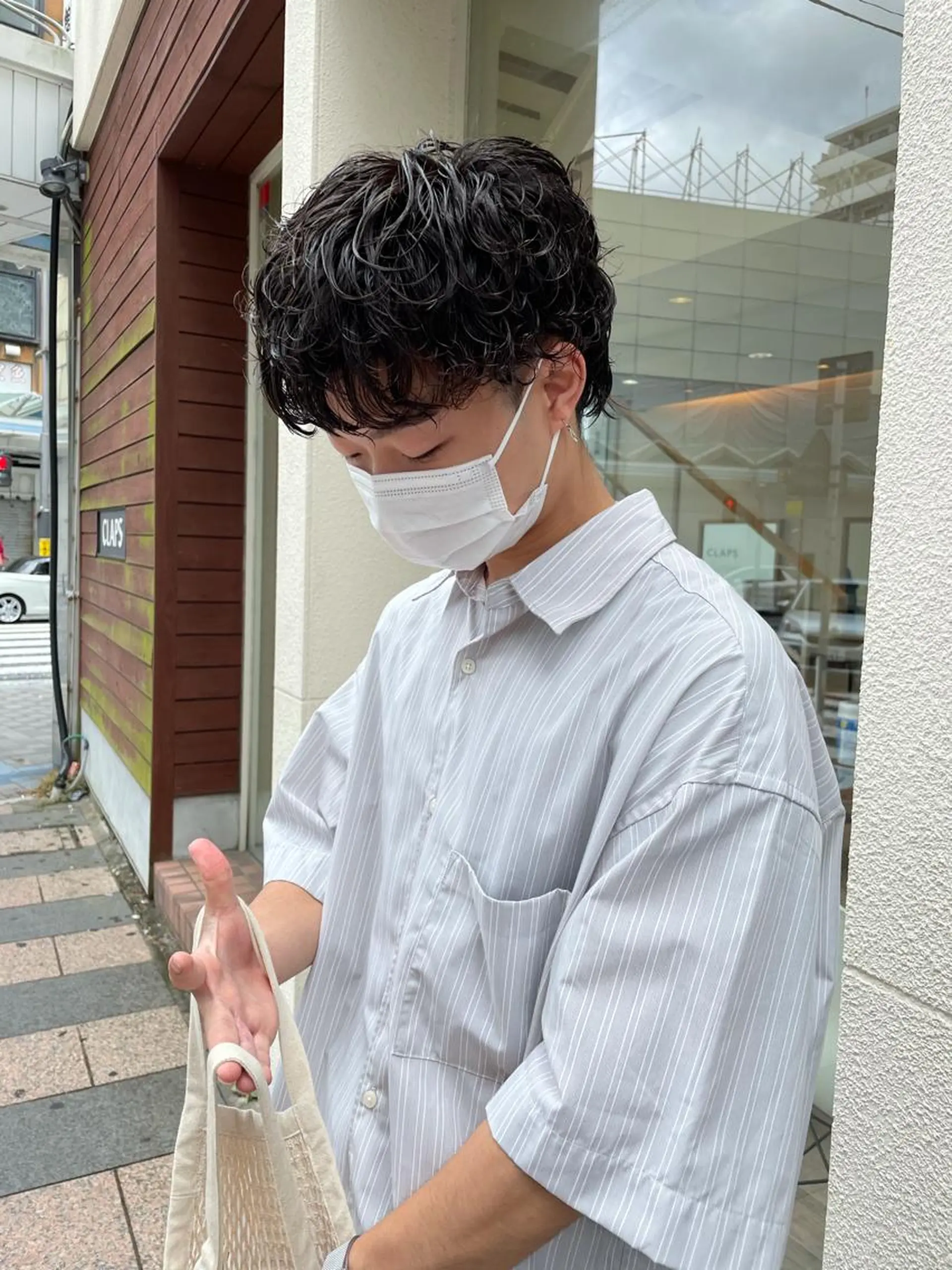 パーマ メンズ R-5 shonandai所属・🍋透け感カラー🍃 オリーブ🍐Kahoのヘアスタイル