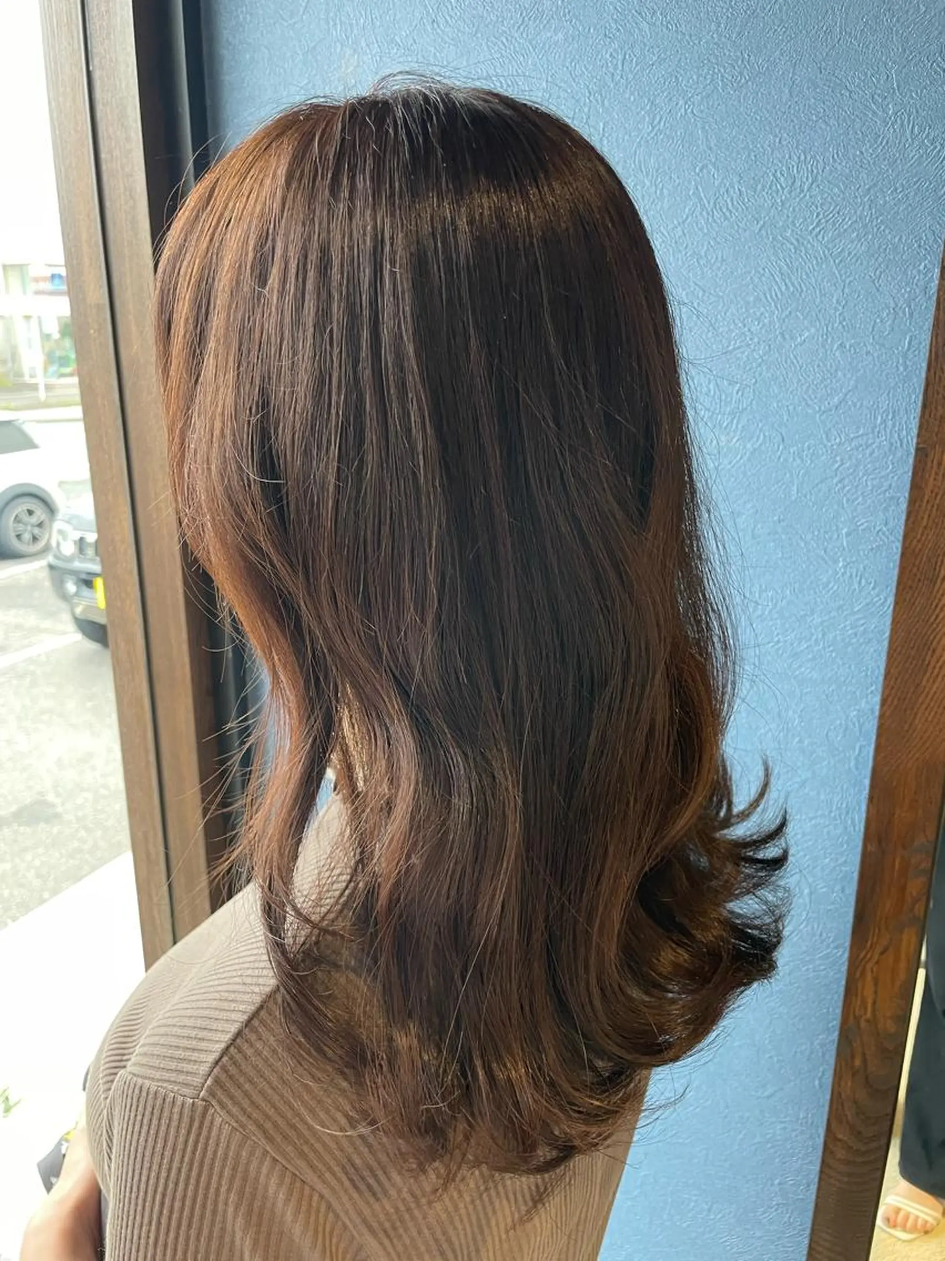 セミロング カラー グレージュ ラベンダーカラー ラベンダーグレージュ ラベンダーグレー カット トリートメント 🎀Kubu🍀 Natsumu🎀のヘアスタイル