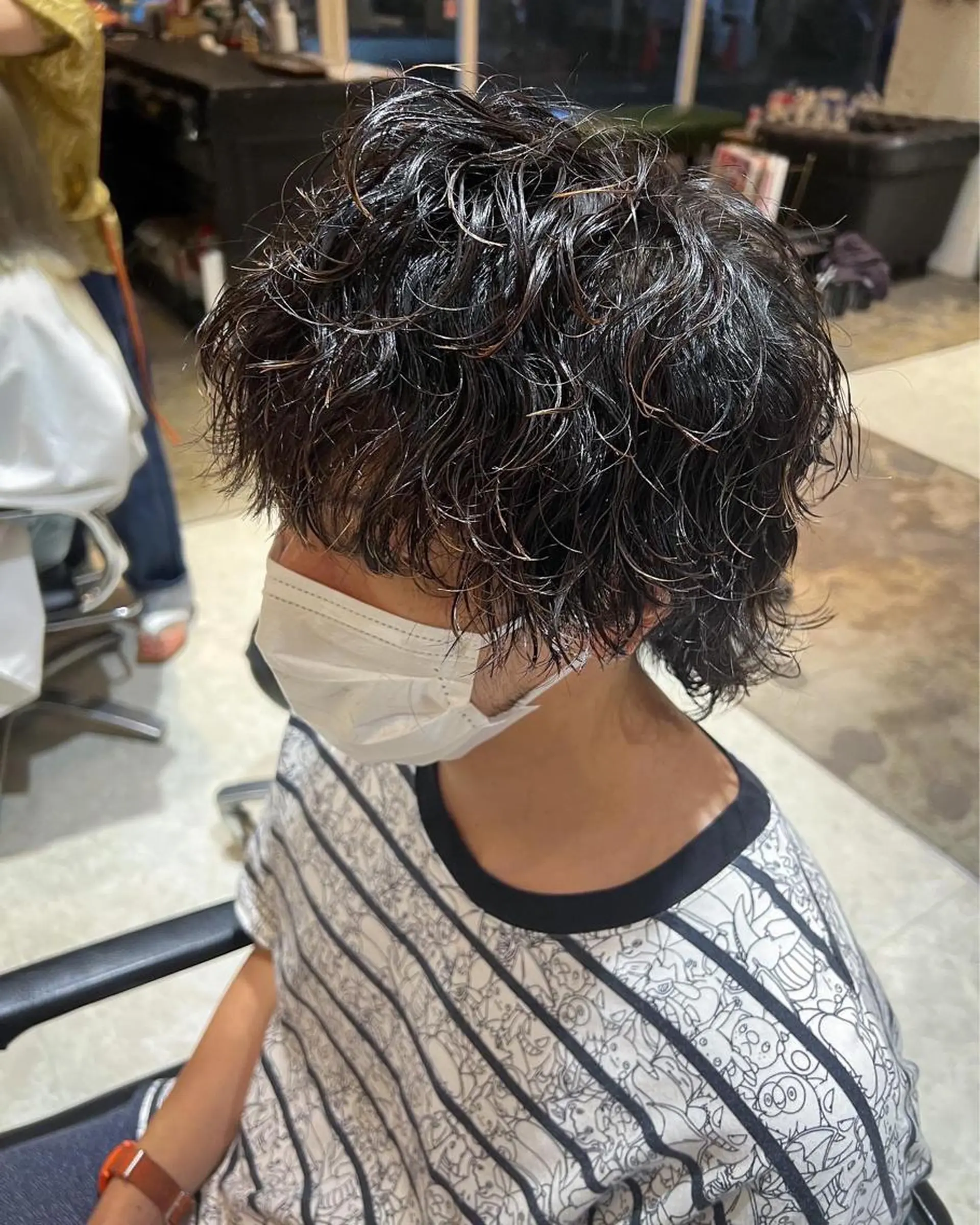 ミディアム カット パーマ バレイヤージュ職人 🔥代表YU-SHIのヘアスタイル