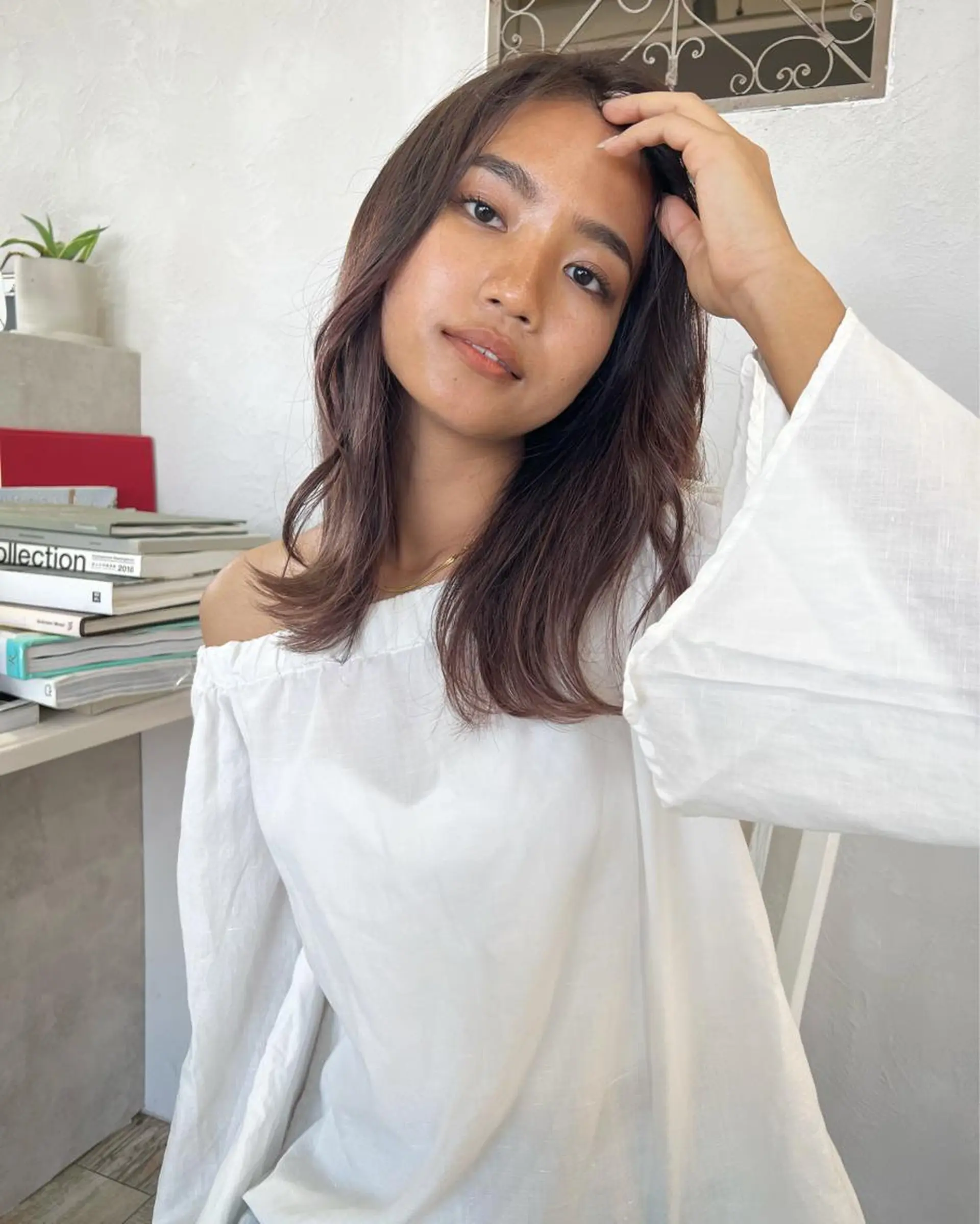 セミロング カラー テトネ タカシのヘアスタイル