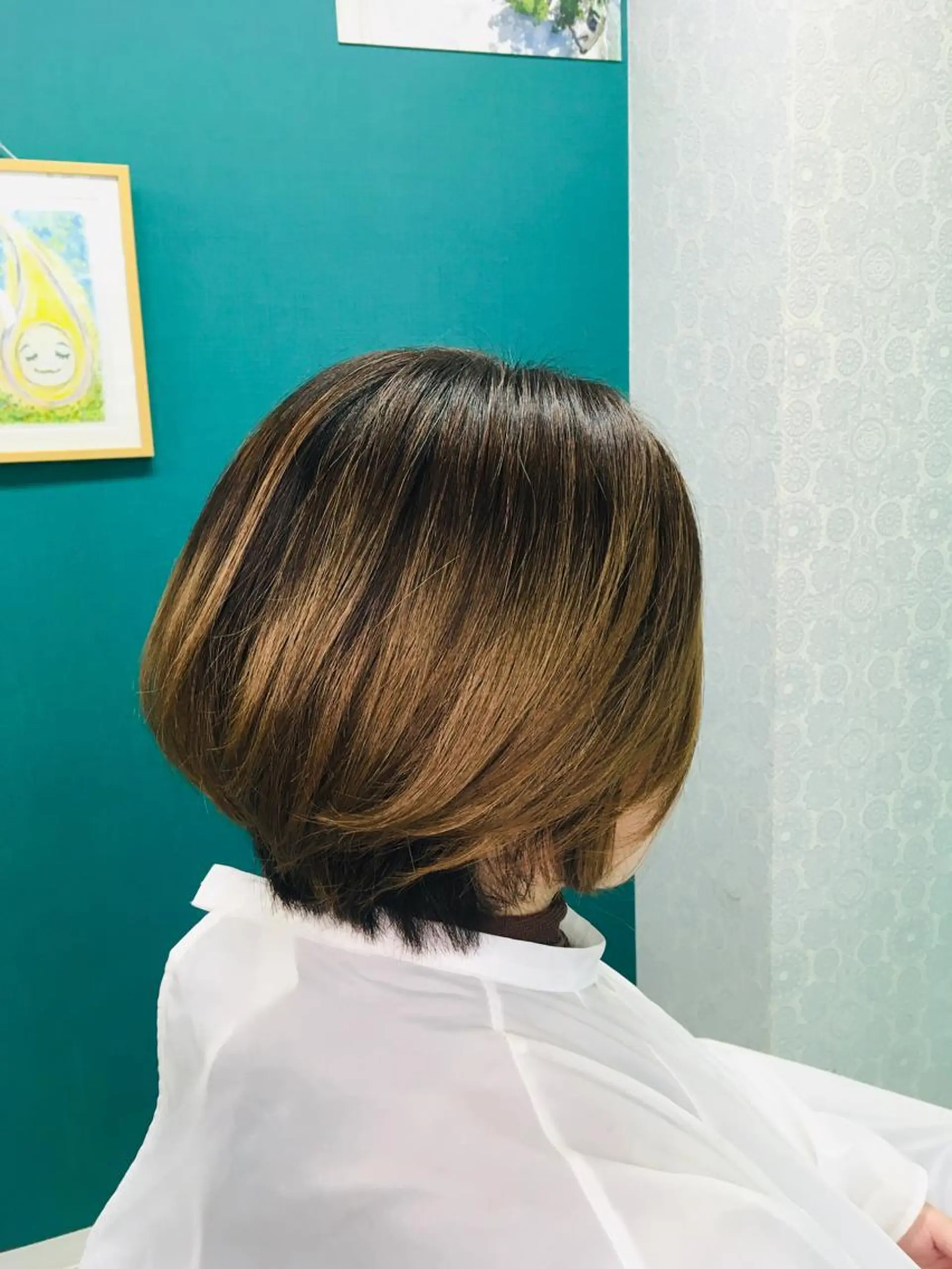 ミディアム ボブ カット トリートメント 山本 雷のヘアスタイル