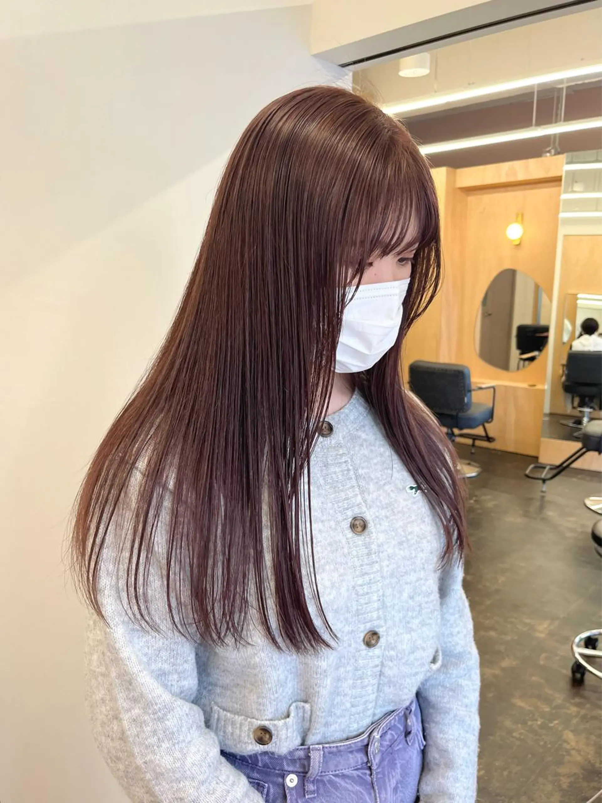 ロング カラー ブリーチ ラベンダーカラー 西山 紗耶香🪽 透明感カラー/ボブのヘアスタイル