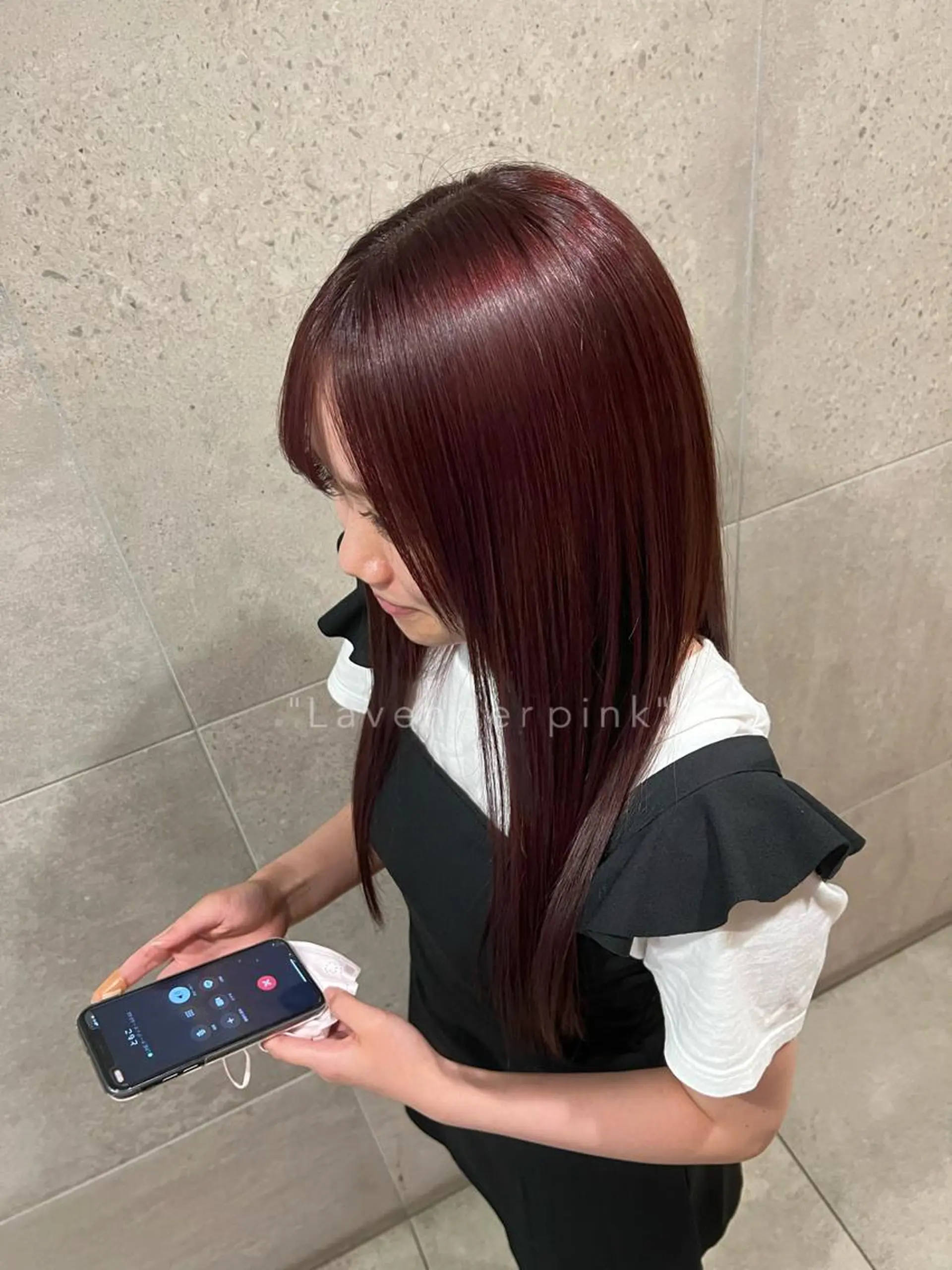 ロング カラー ラベンダーカラー ラベンダーピンク ピンクカラー カット ヘアカラー トリートメント 山中 優 🎨大人艶colorのヘアスタイル