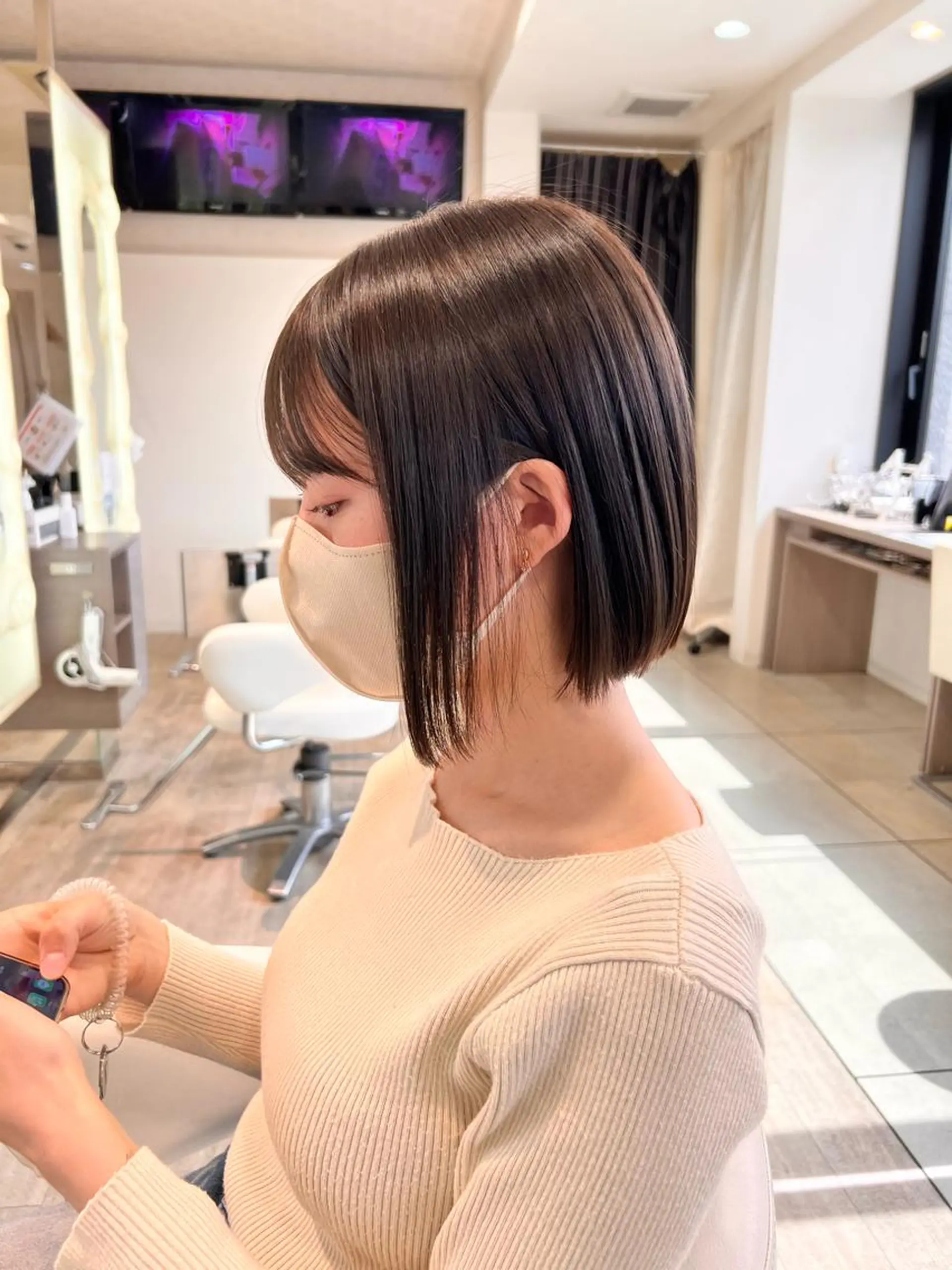 ミディアム ボブ 柳澤 和也のヘアスタイル