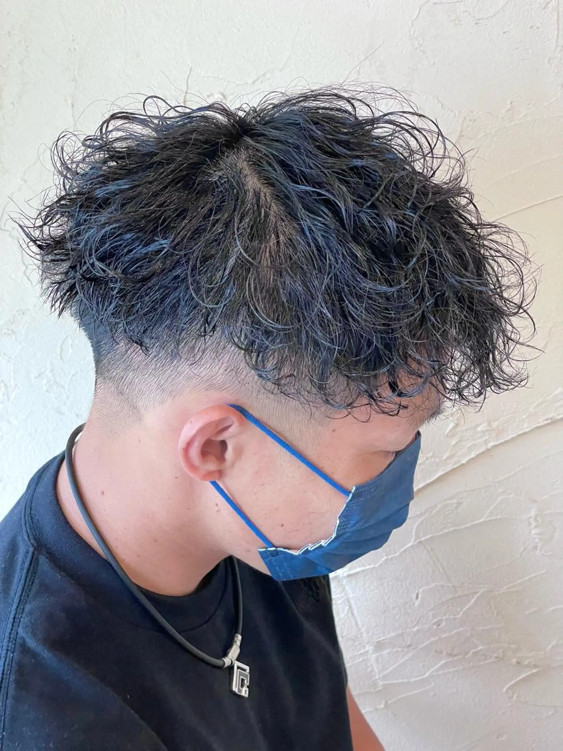 ショート パーマ メンズ フェードカット メンズパーマ 波巻きパーマ スパイラルパーマ カット パーマ メンズ特化/パーマ指 名No.1/百瀬太郎のヘアスタイル