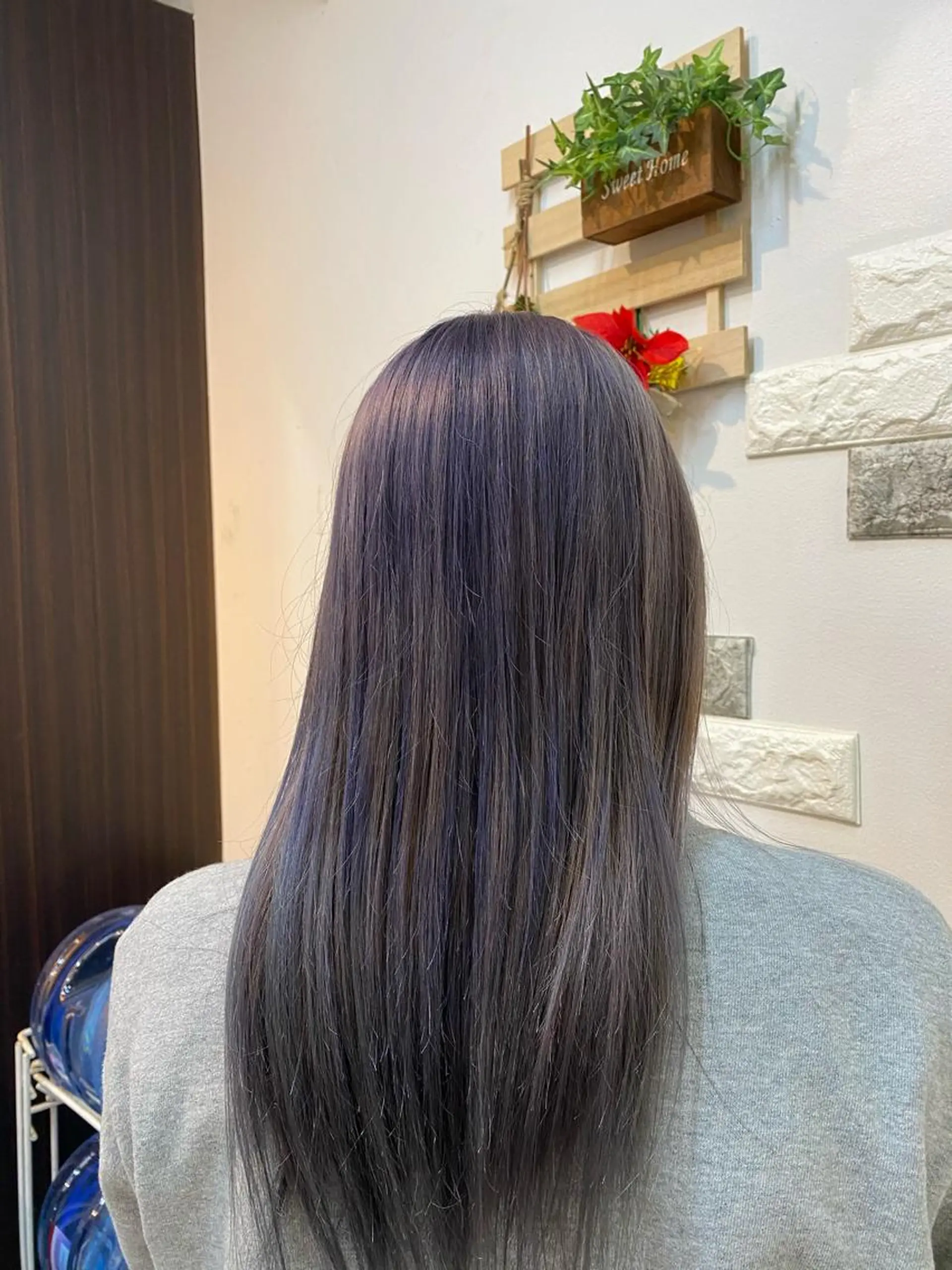 ロング カラー アッシュ パープルカラー ショートボブ✨️ 池田芽生のヘアスタイル