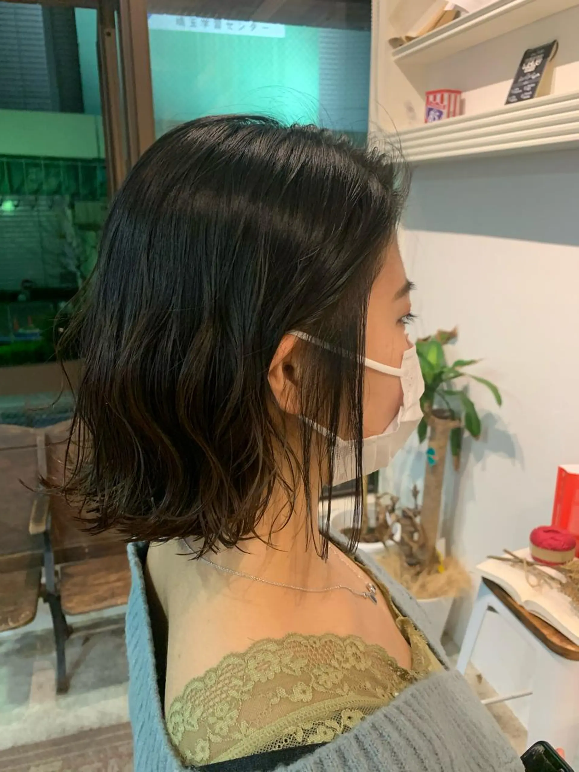 ミディアム 小顔カット 外ハネヘア カット ヘアカラー トリートメント ヘッドスパ ヘアセット 大宮/山口 竣也のヘアスタイル