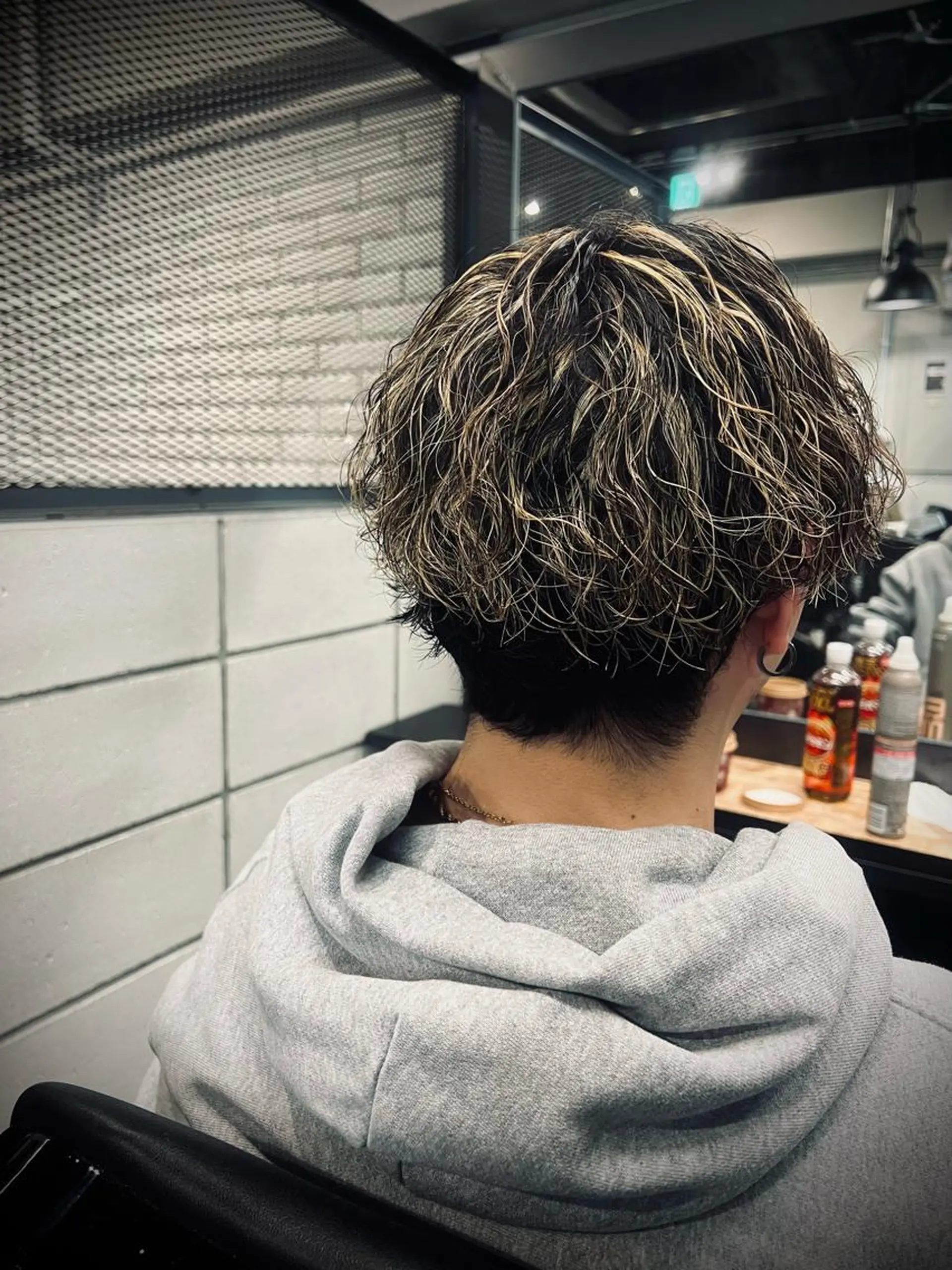 メンズ メンズハイライト カット ヘアカラー パーマ トリートメント メンズ特化/パーマ/ メッシュ/竜成のヘアスタイル