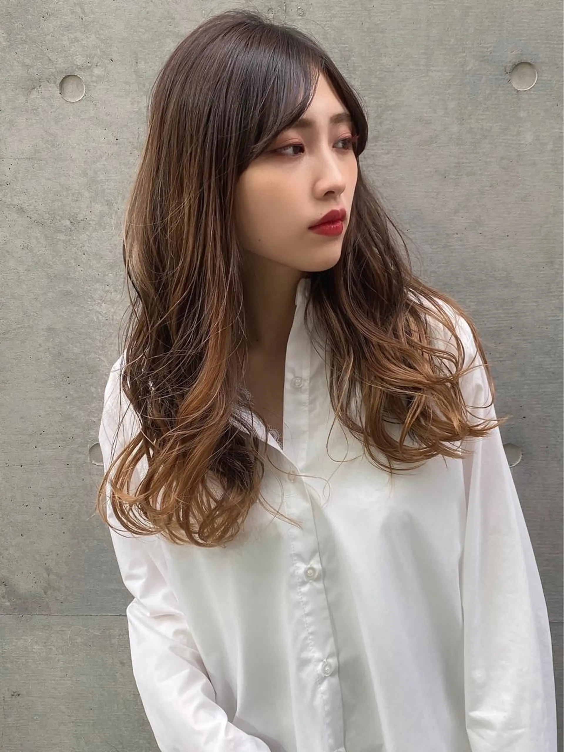 セミロング カラー レイヤー/ボブ 高嶋 優のヘアスタイル