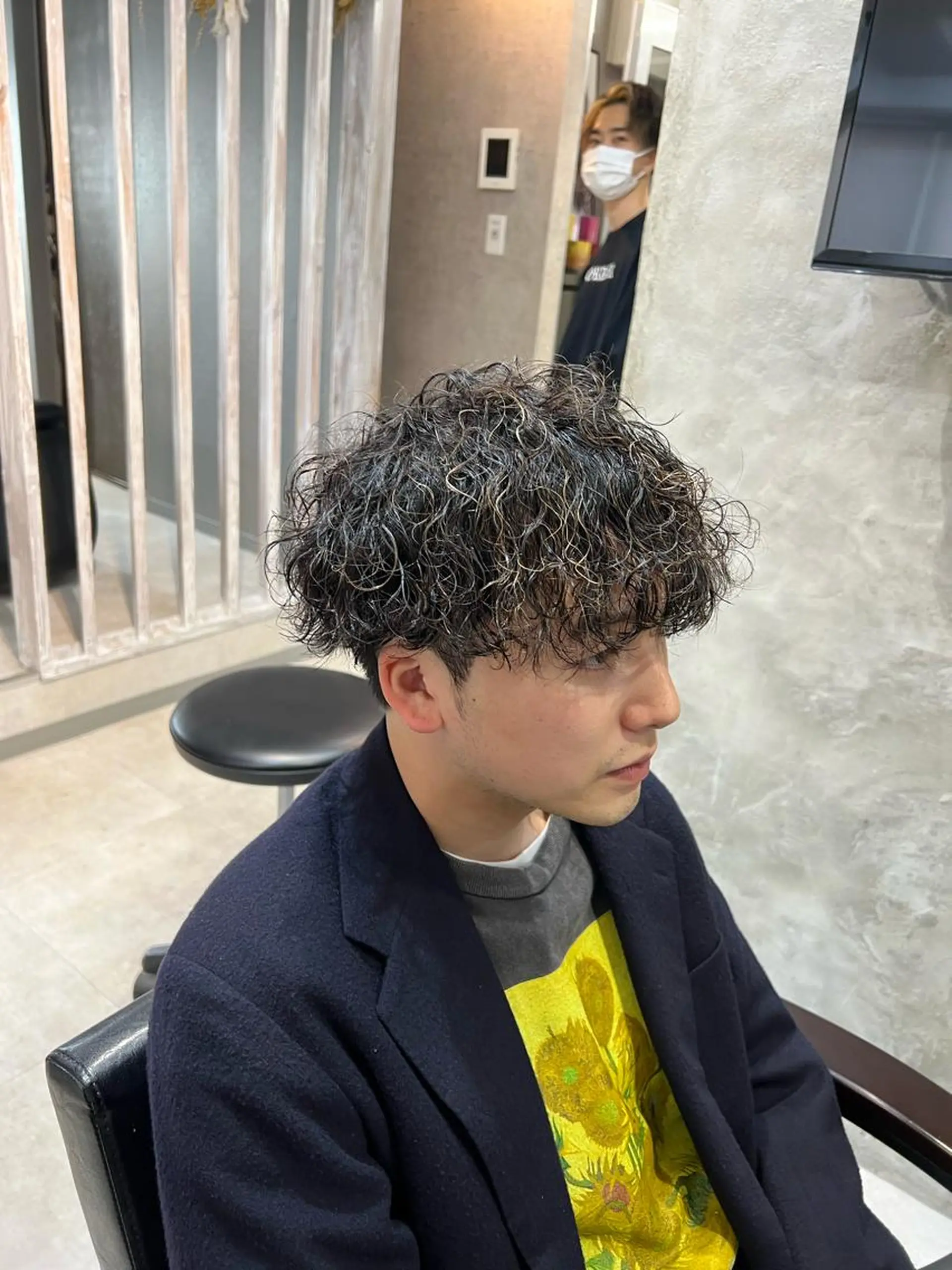 メンズ メンズパーマ 波巻きパーマ パーマ パーマ特化美容師 佐藤壮流のヘアスタイル