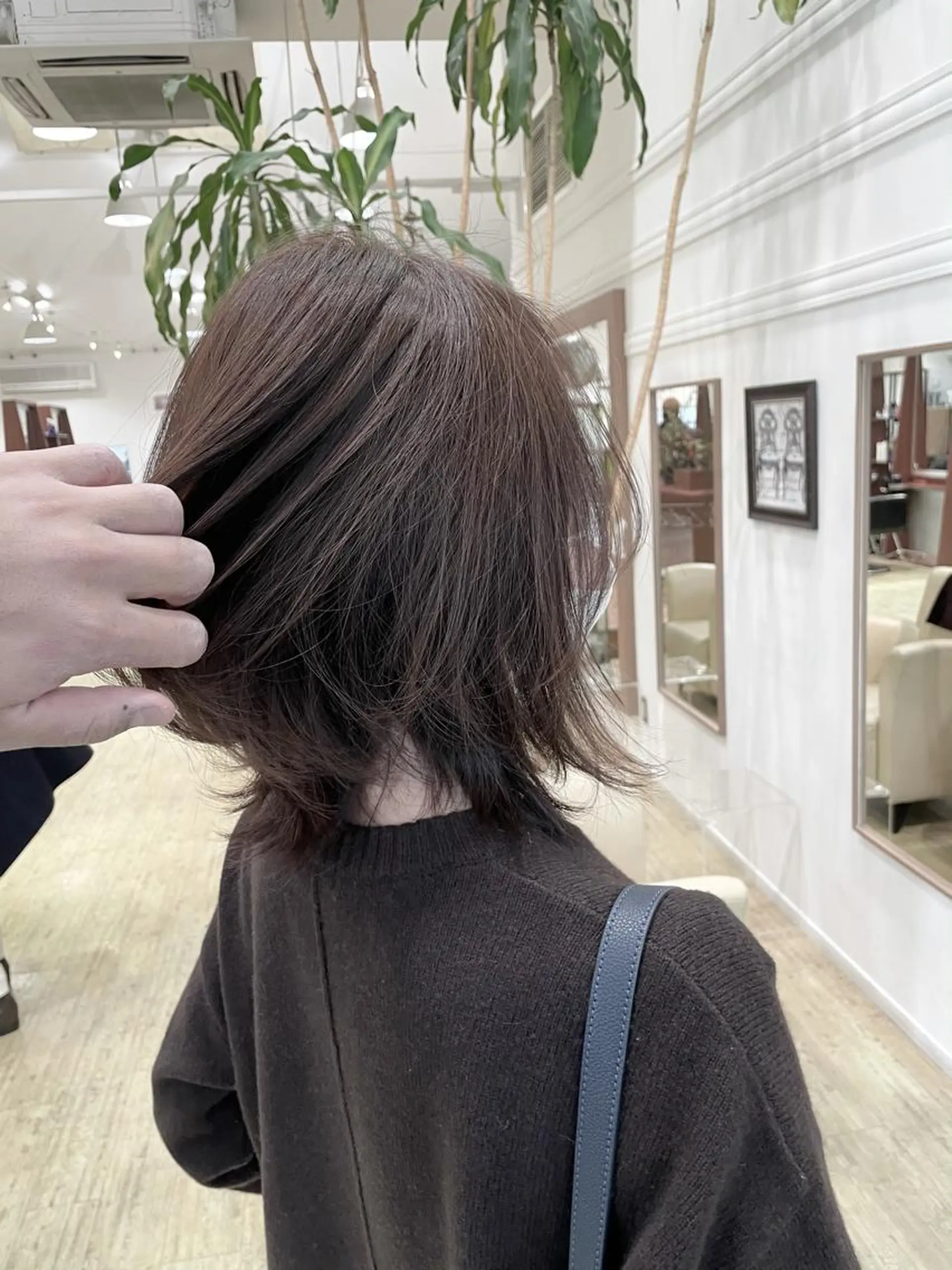 ミディアム カラー 渡辺俊介 暗髪カラー /美髪矯正/髪質改善のヘアスタイル