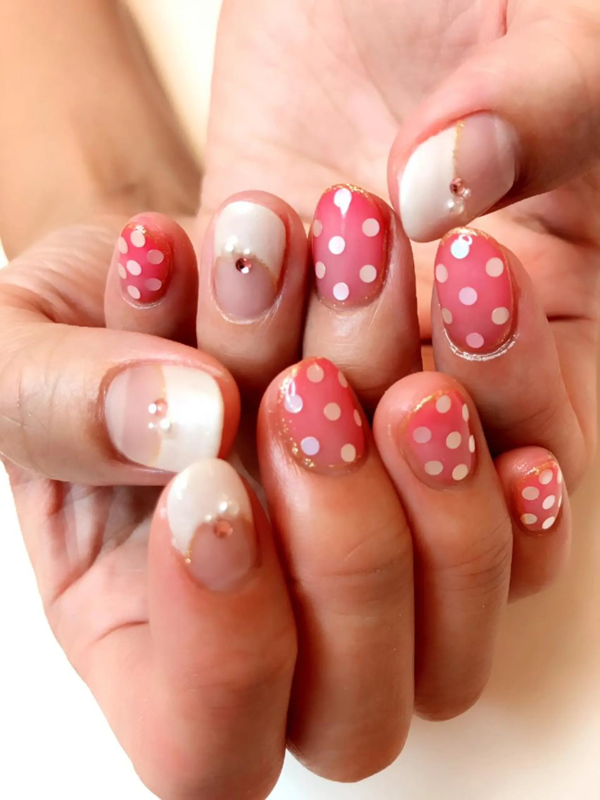 ネイル クリアネイル ドット Sunny side nailのネイルデザイン