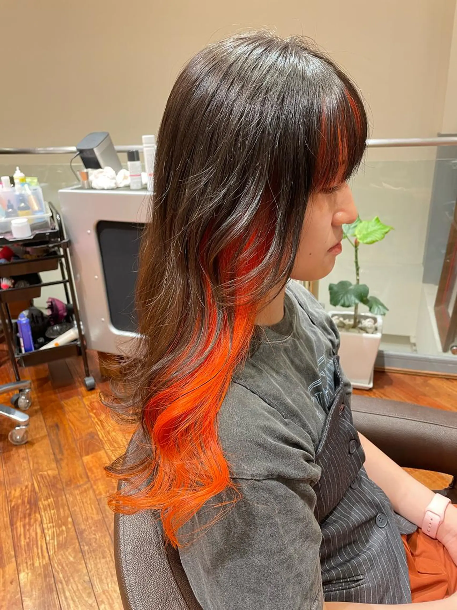 セミロング 大阪梅田 稲葉利也斗のヘアスタイル