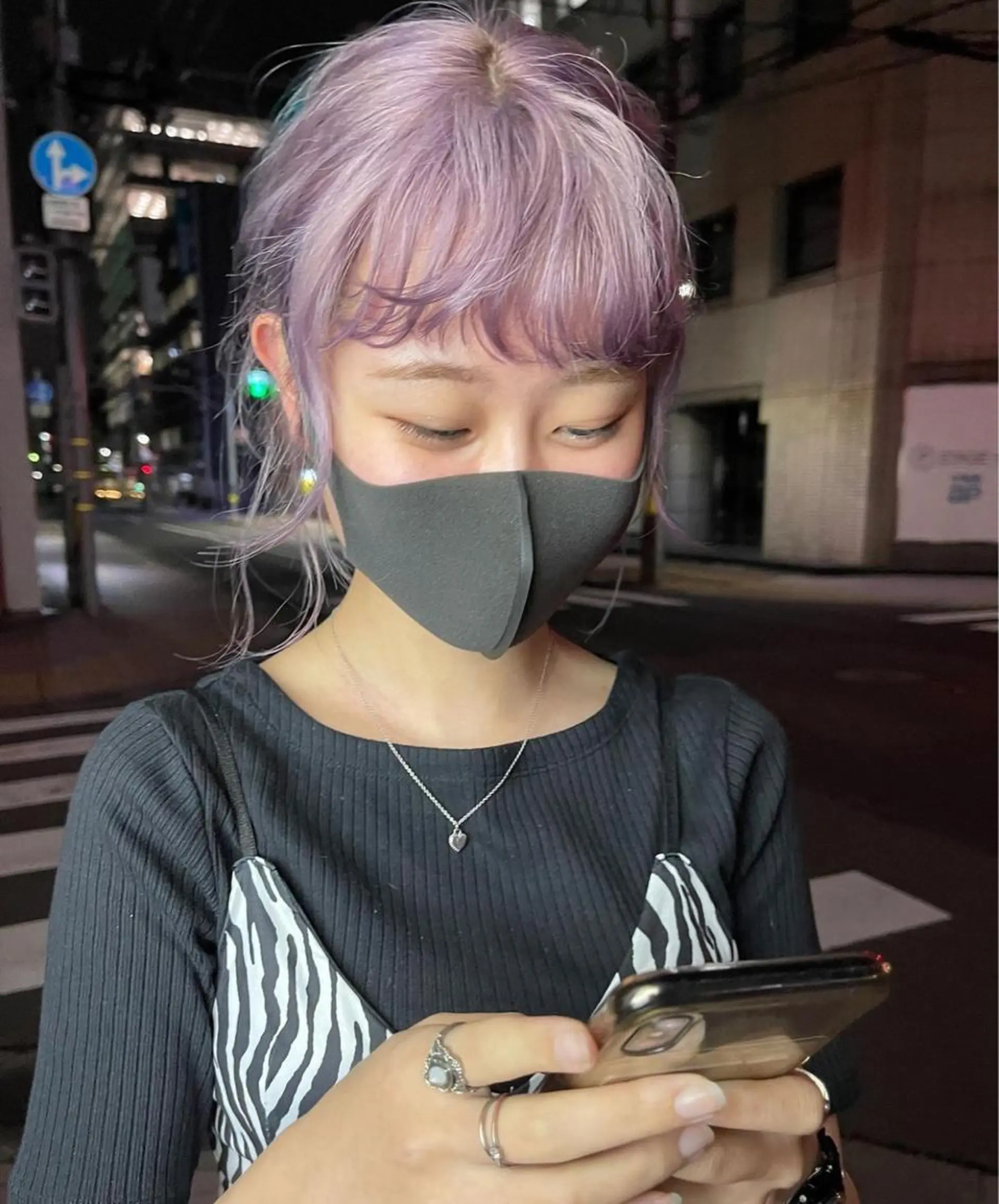 ミディアム LAME所属・RU NAのヘアスタイル