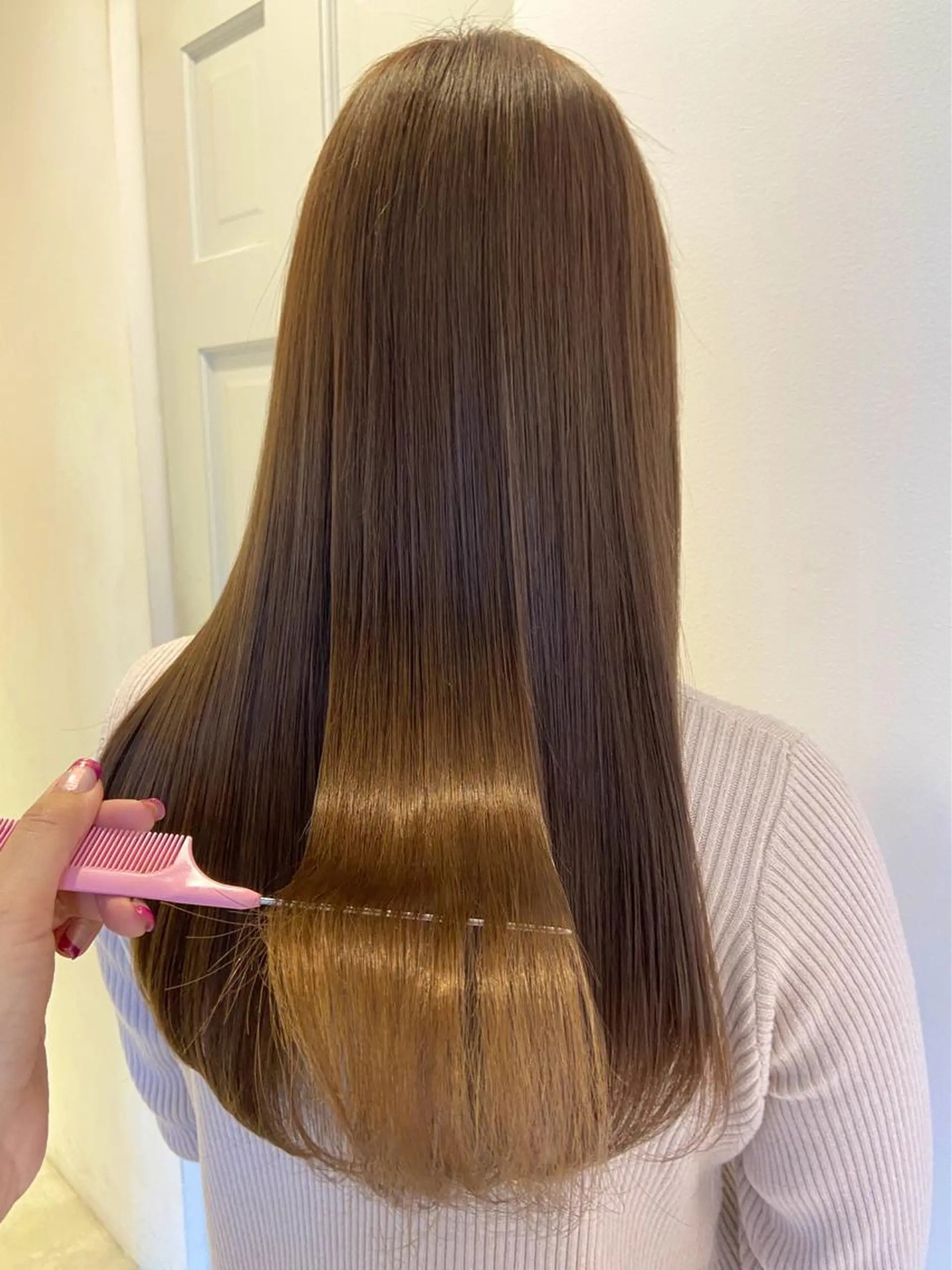 ロング カラー トリートメント 🎀暖色カラー🎀 ♡yurika♡のヘアスタイル