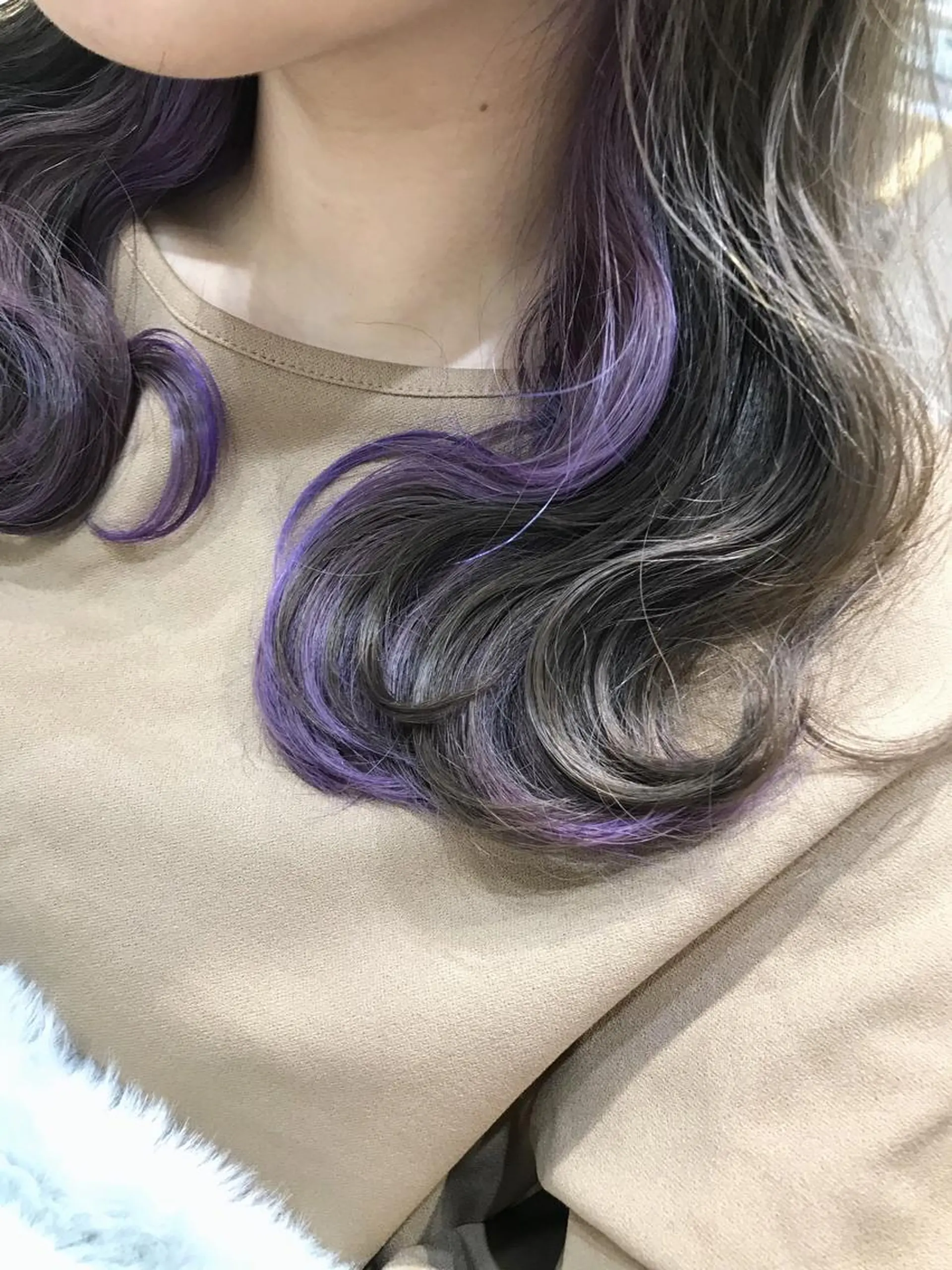 セミロング カラー 原山 直人のヘアスタイル