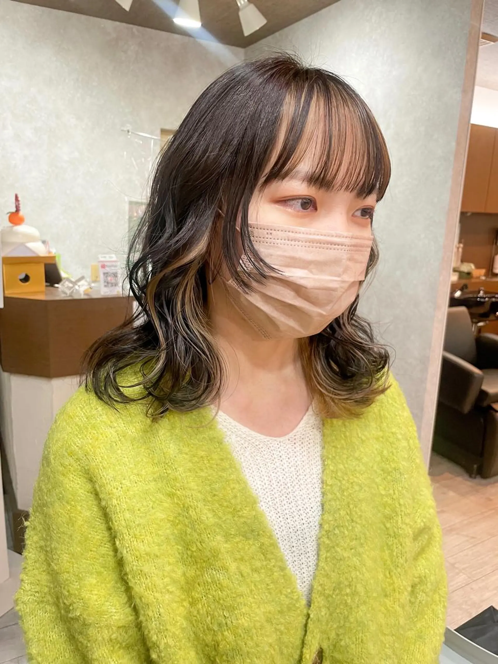 ミディアム カラー カット ヘアカラー 高橋 みく/ minim 暖色のヘアスタイル