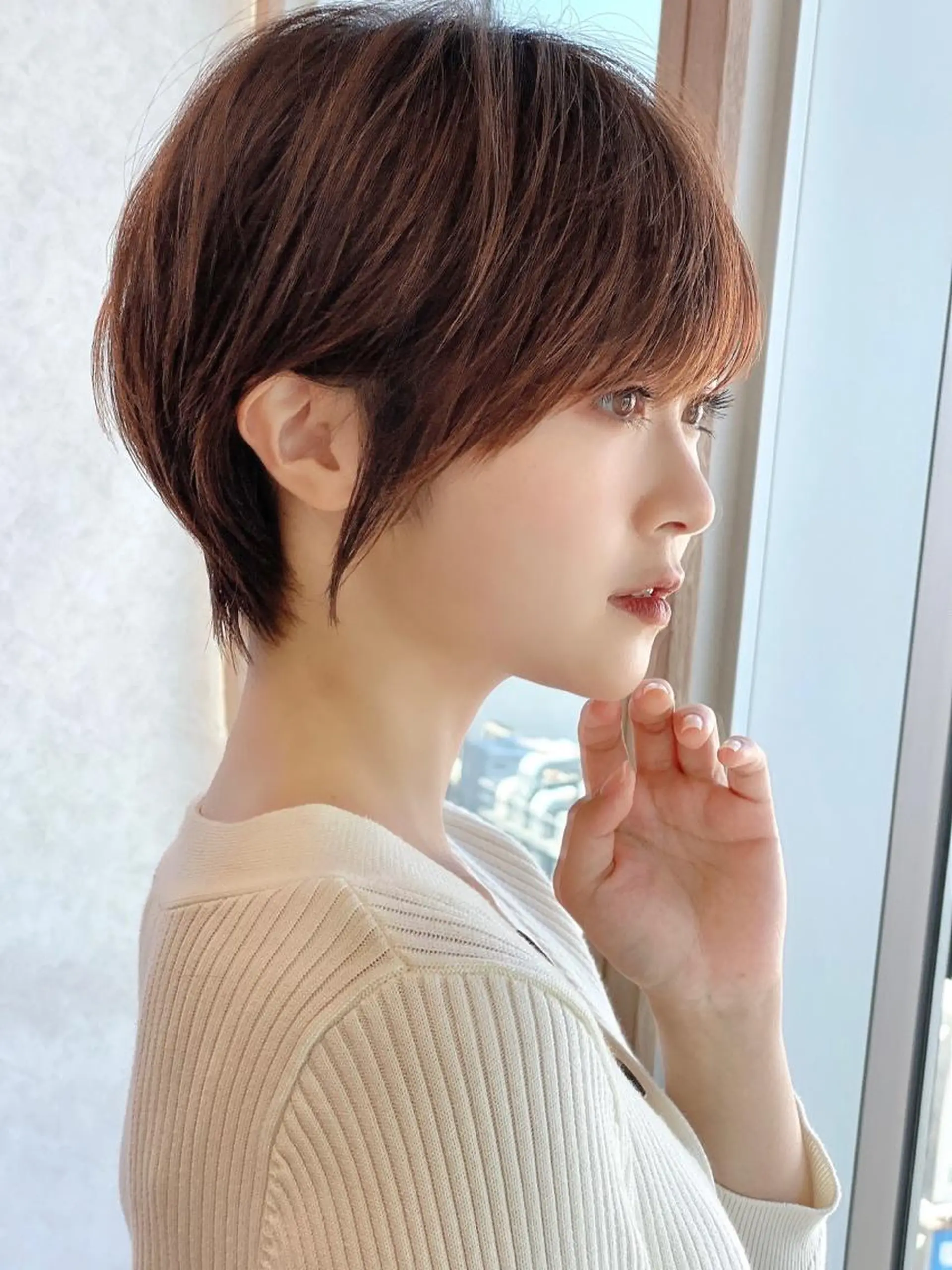 ショート ショートヘア 小顔カット カット ヘアカラー トリートメント ショート、ボブの神✨ 峯朋也✂︎✨のヘアスタイル