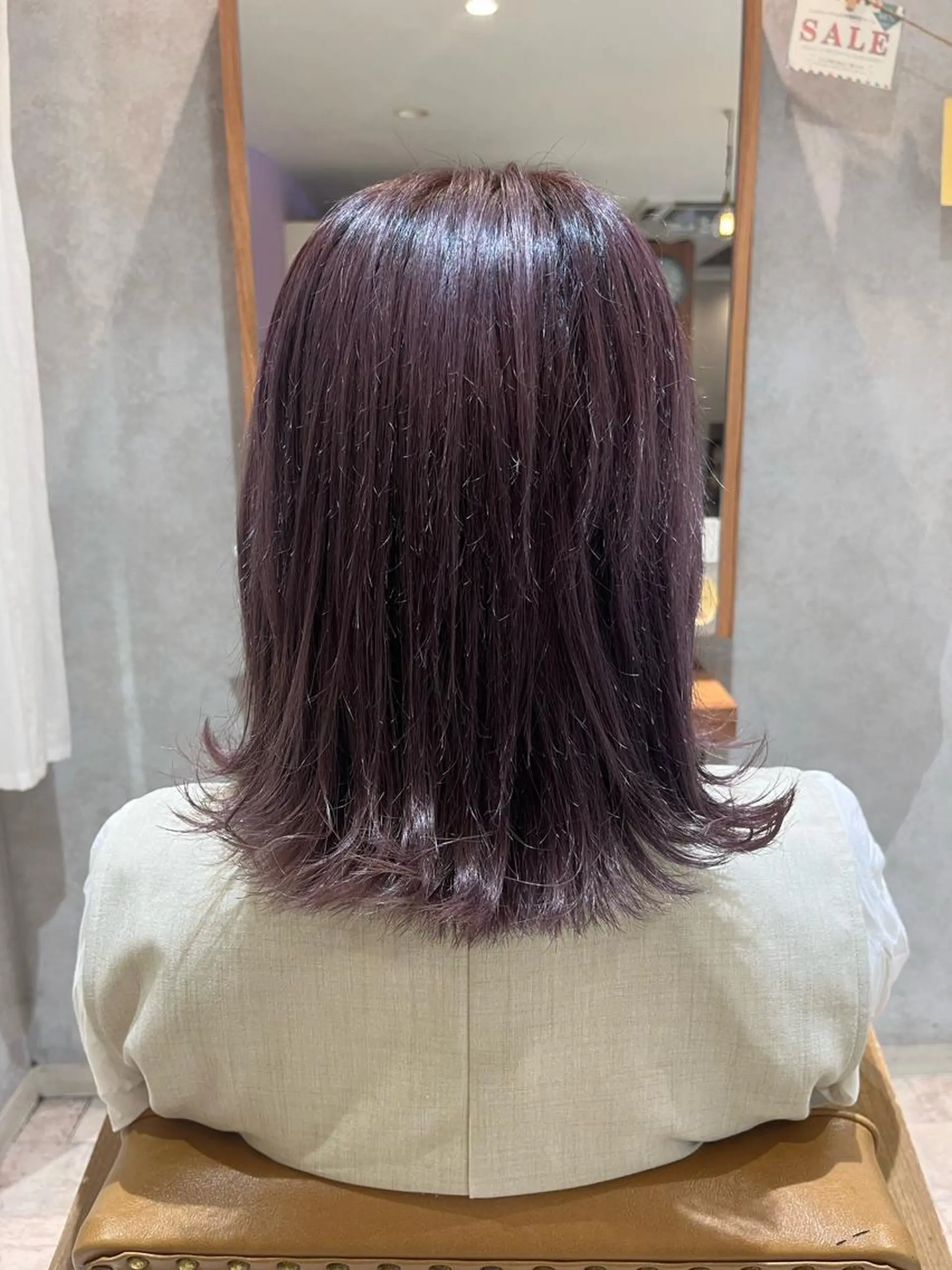 ミディアム カラー ピンクカラー 関根 菜帆のヘアスタイル