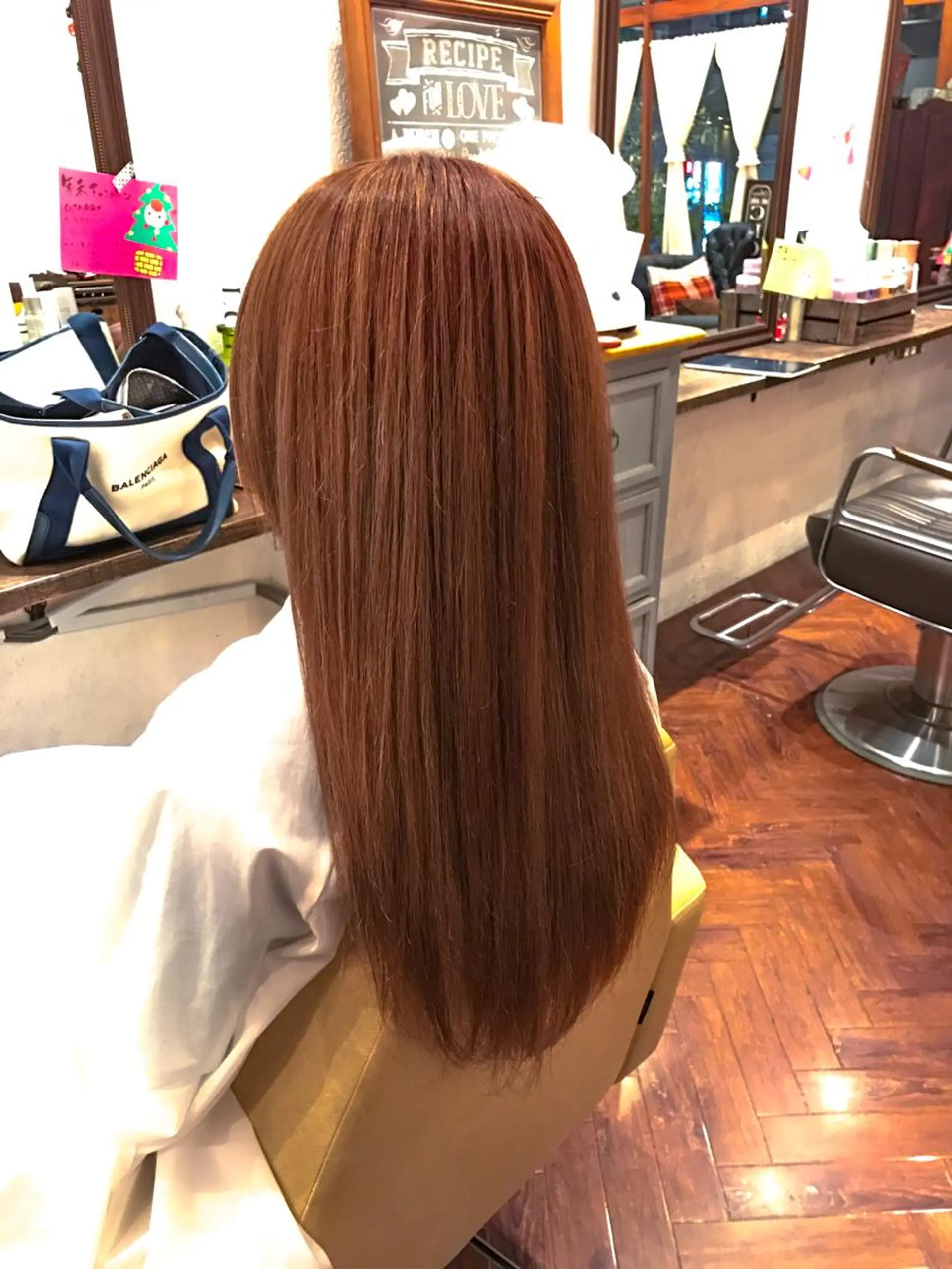 セミロング ロング カラー ブラウンカラー ハイライトカラー ピンクカラー ピンクブラウン ハイライト カット 縮毛矯正 トリートメント 小森谷 亮太のヘアスタイル