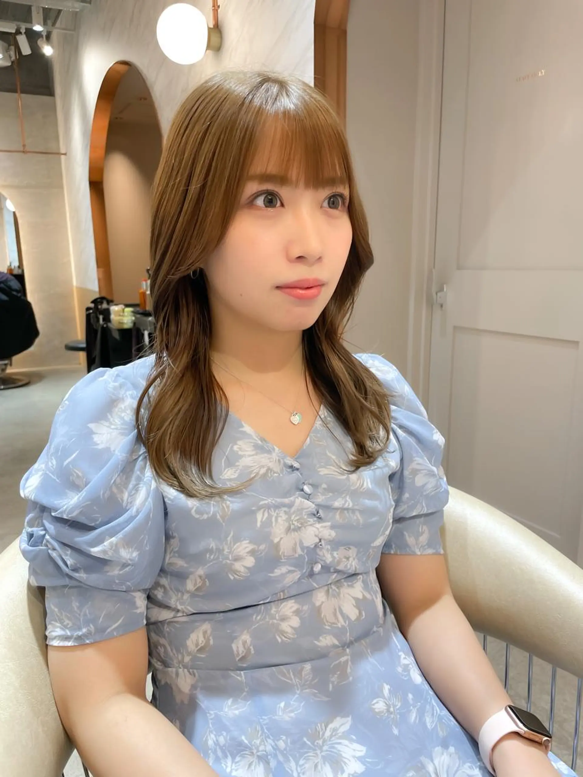 セミロング カラー カット ヘアカラー 縮毛矯正 トリートメント レイヤー/韓国ヘア 縮毛矯正🫧鈴木颯のヘアスタイル