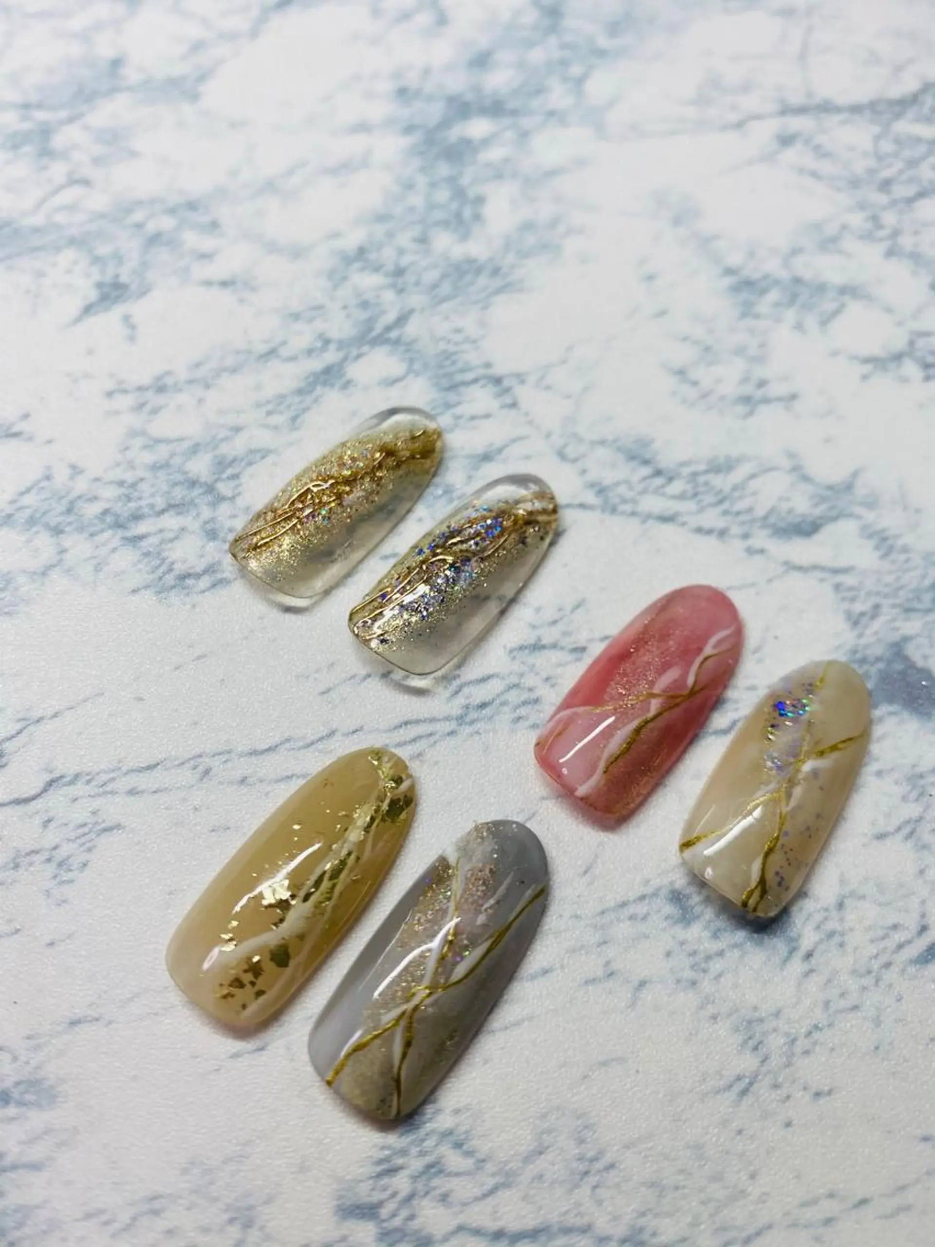 ネイル 大理石ネイル(マーブル) ニュアンスネイル nail salon "a"のネイルデザイン