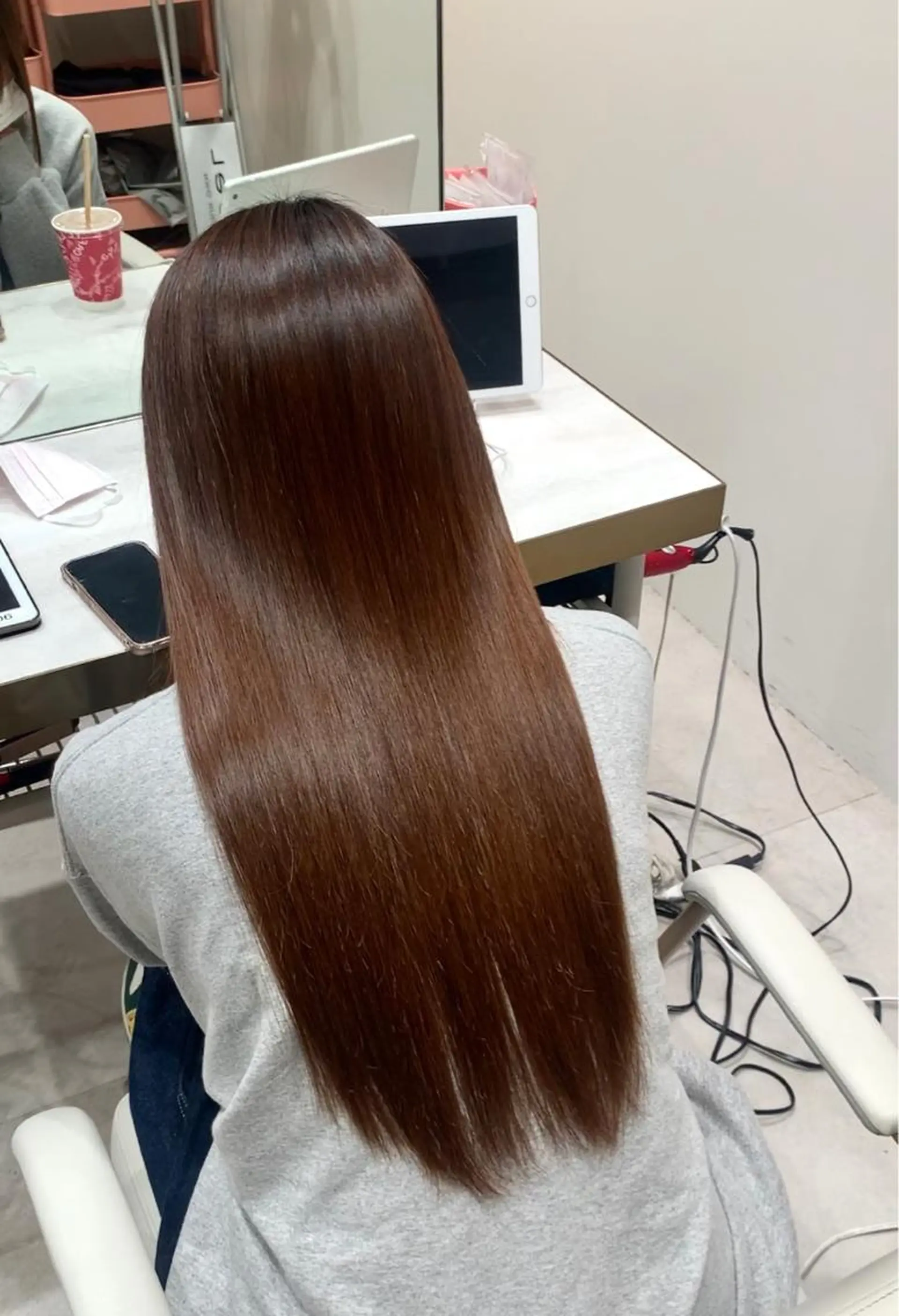 ロング 縮毛矯正 トリートメント 内田 志乃のヘアスタイル