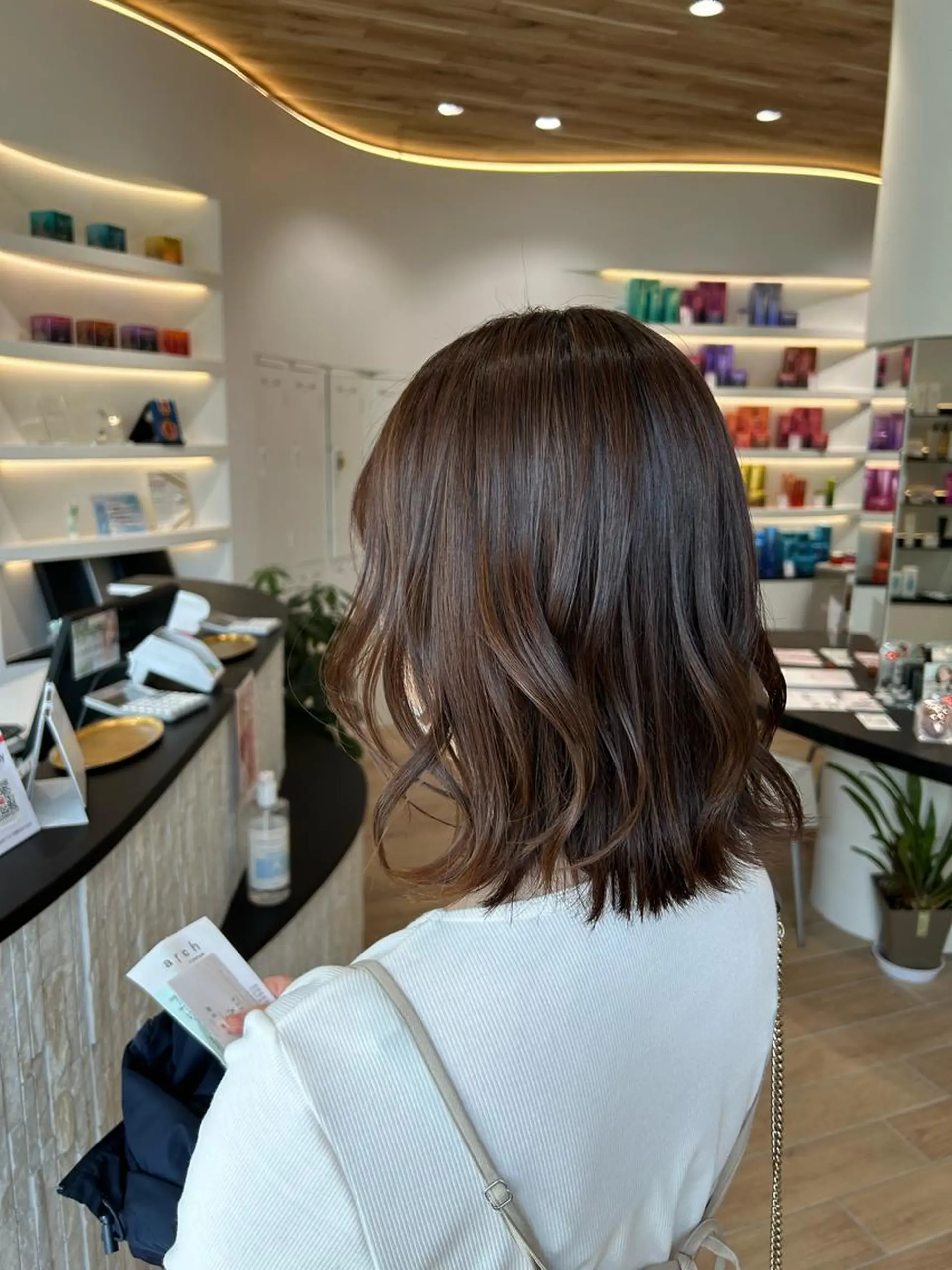 ミディアム カラー カット ヘアカラー トリートメント ナチュラル艶カラー 🤎maoのヘアスタイル