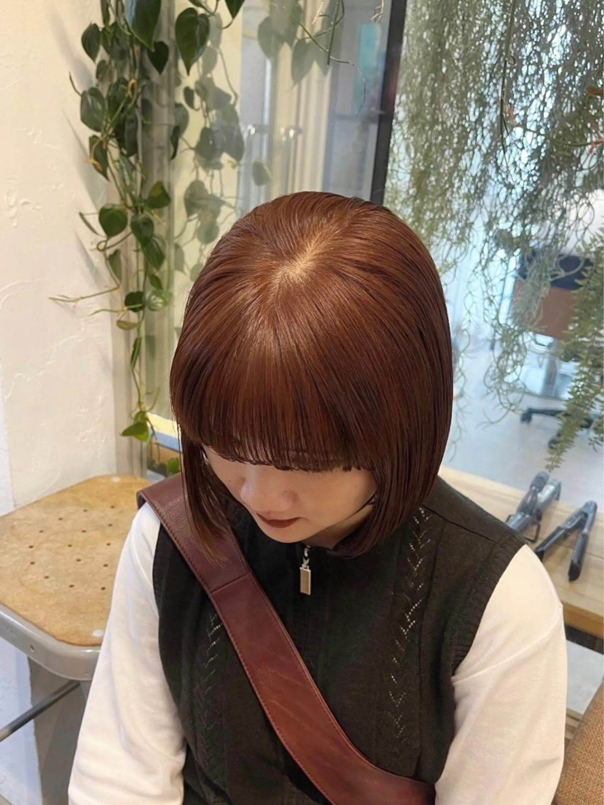 ショート ヘアカラー トリートメント オリーブ/縮毛♡ Natsuno🩰のヘアスタイル