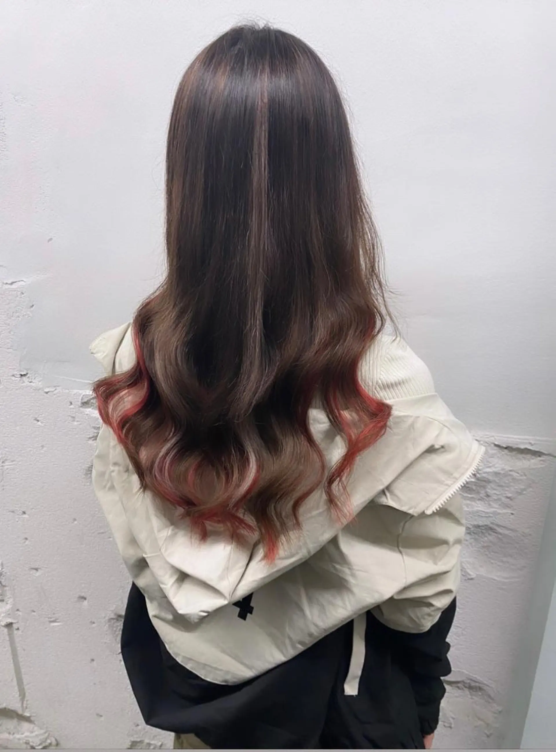 ミディアム カラー シールエクステ ダブルカラー ハイライトカラー ハイトーンカラー エクステ シールエクステの女神 🍑Momo🍑のヘアスタイル