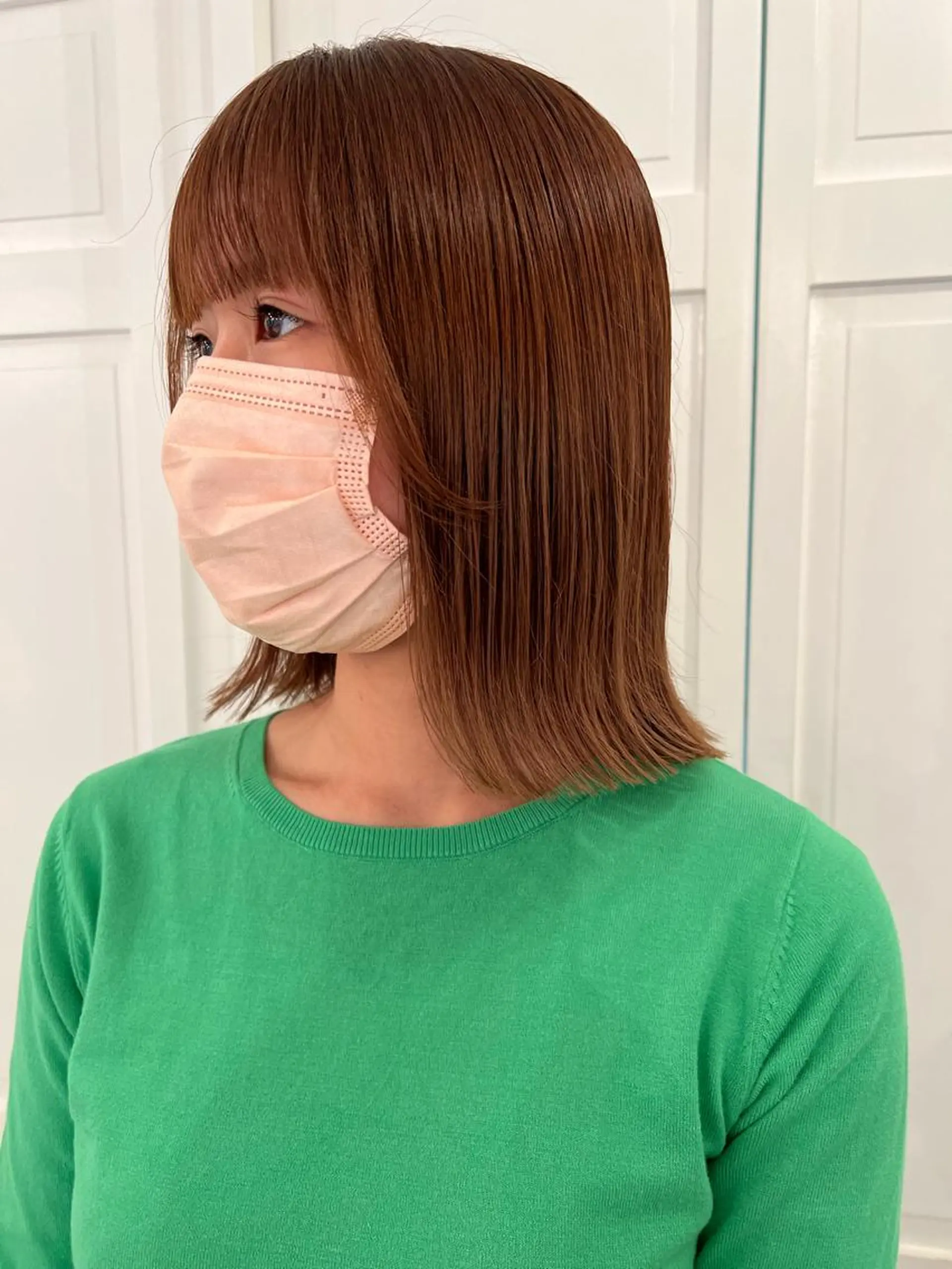 ミディアム ブリーチカラー🎀 韓国風/寺門美優のヘアスタイル