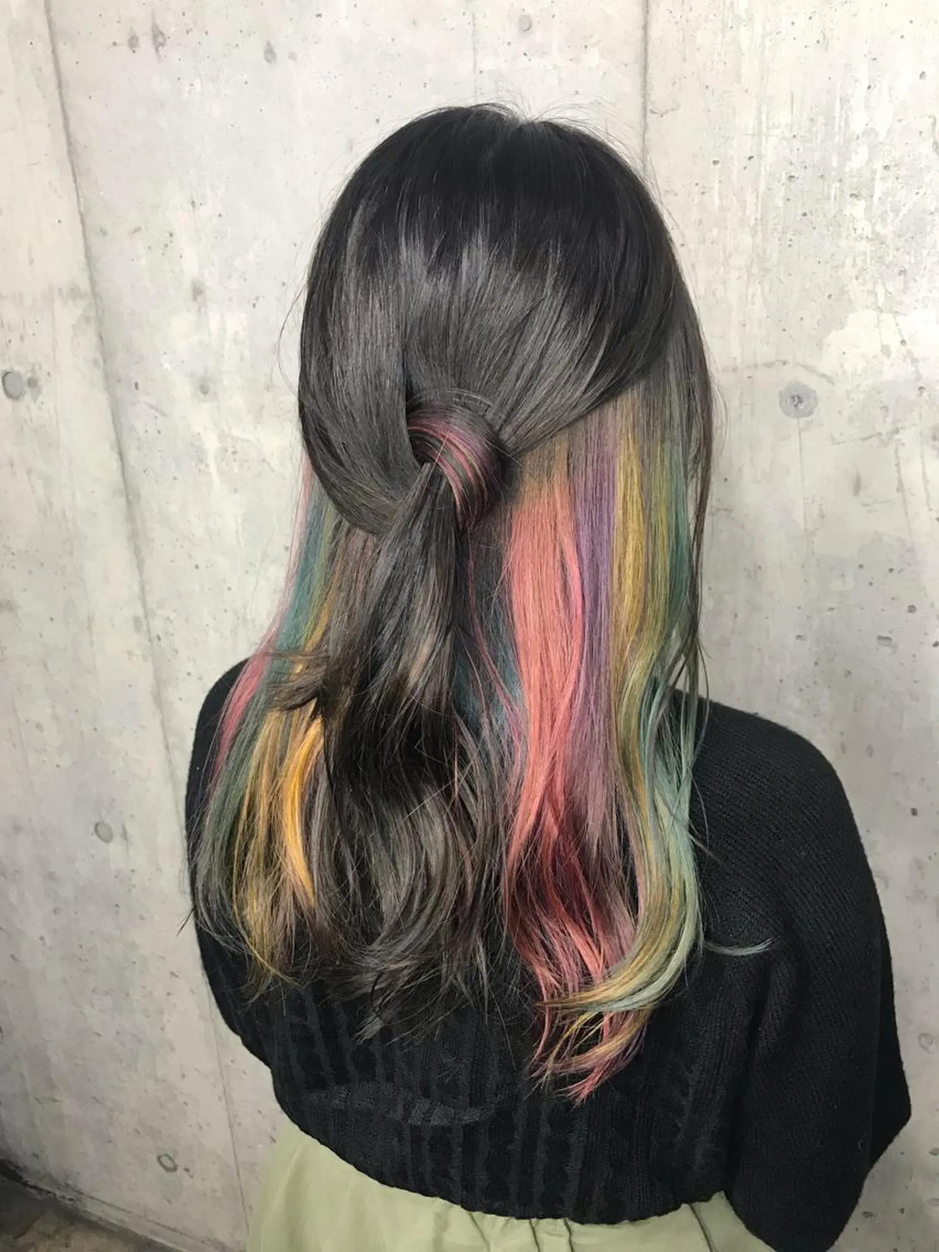 ミディアム カラー パーマ ヘアアレンジ メンズ キッズ ネイル マツエク・マツパ 大理石ネイル(マーブル) サロンドミルク 原宿のヘアスタイル
