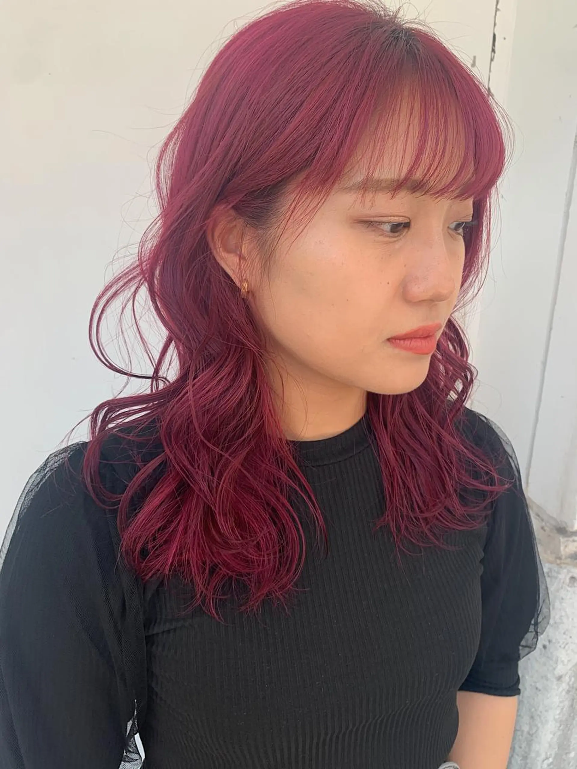 セミロング カラー カシス ピンクカラー ヘアカラー m ā l o.🌷 サカモトマイコのヘアスタイル