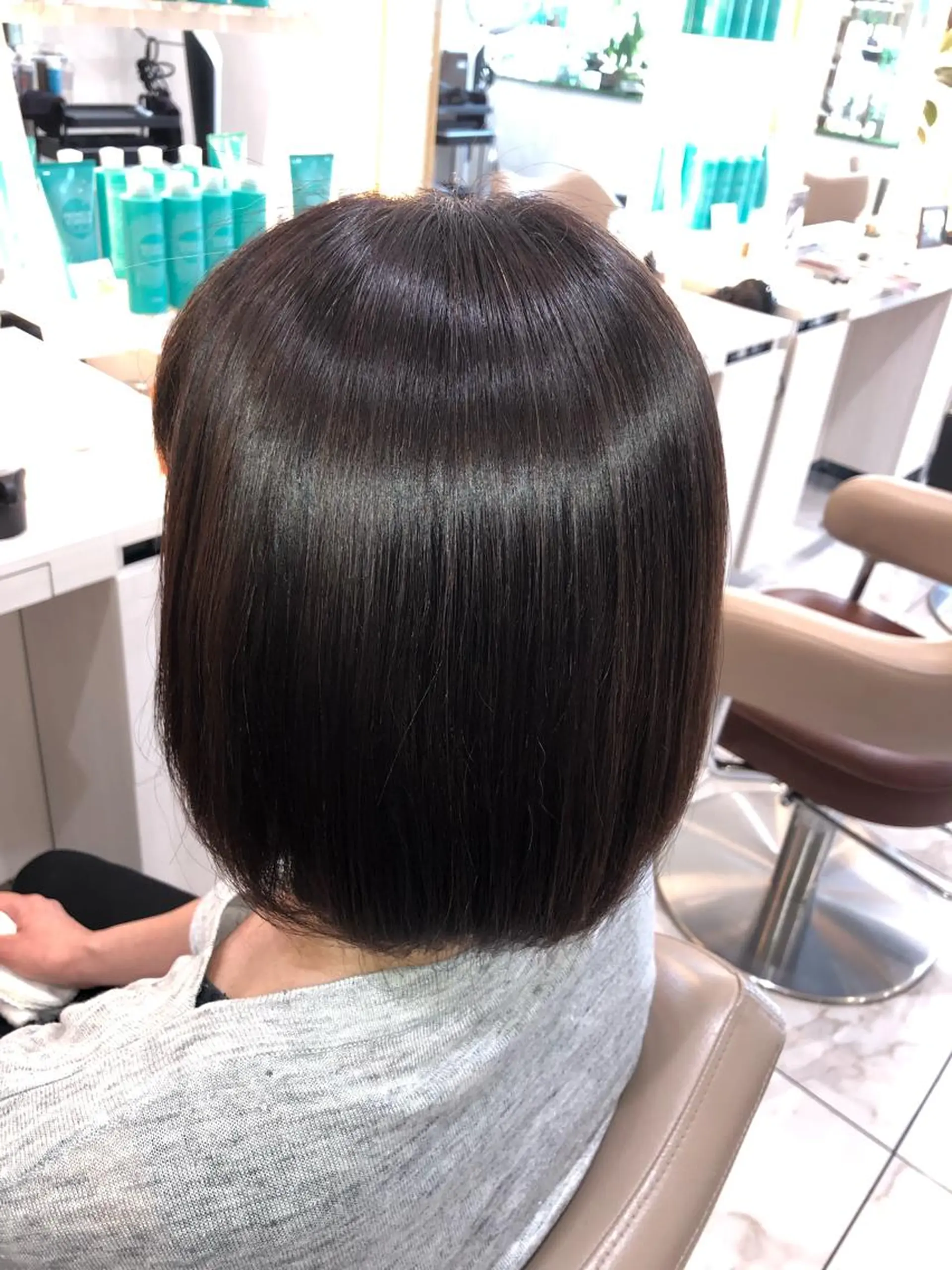 ショート パーマ 髪質改善 縮毛矯正 ストレートパーマ 安井　昴 💫ブリーチ縮毛矯正のヘアスタイル