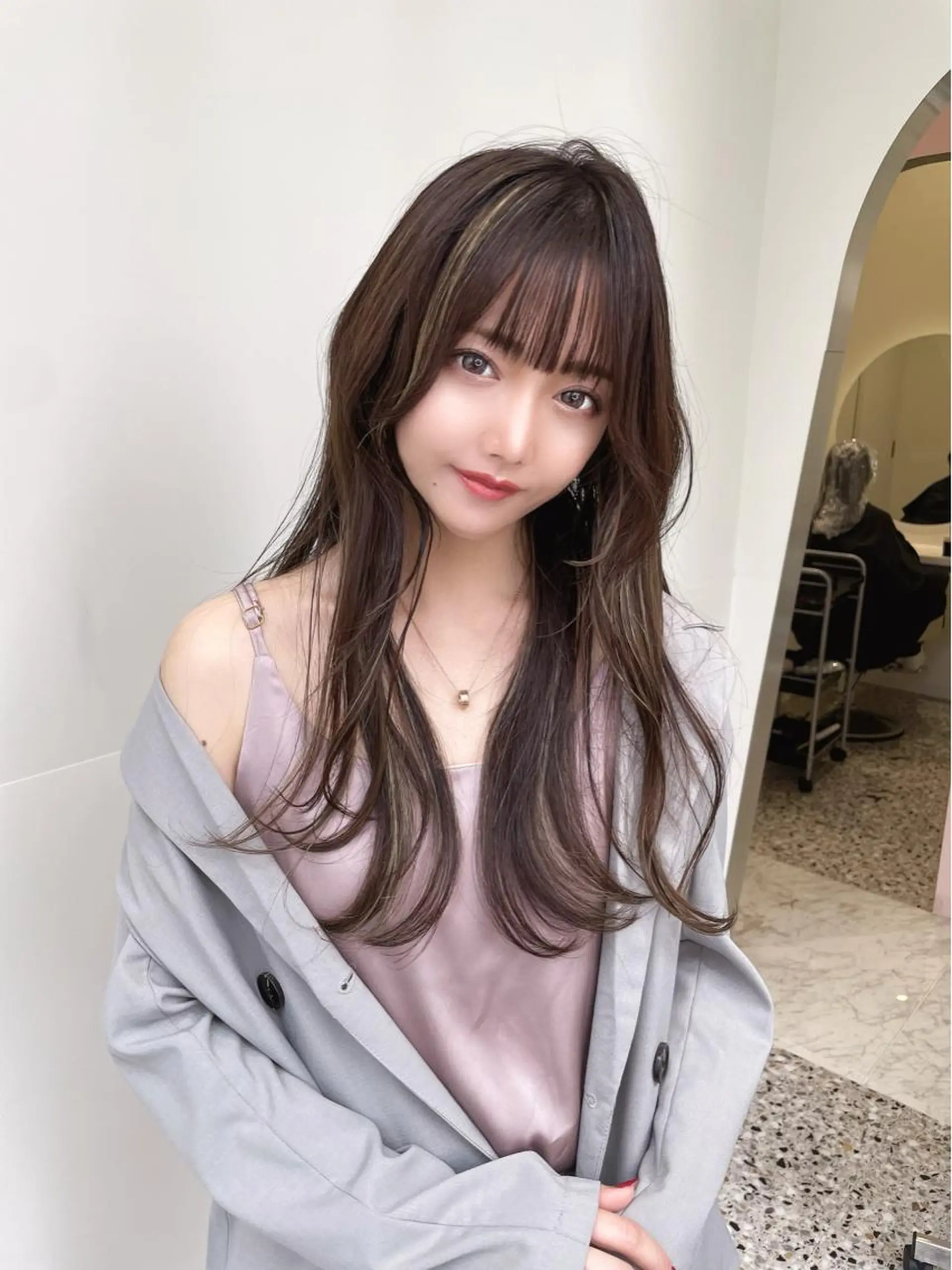 ロング レイヤー/ハッシュ 渋谷/サッタのヘアスタイル