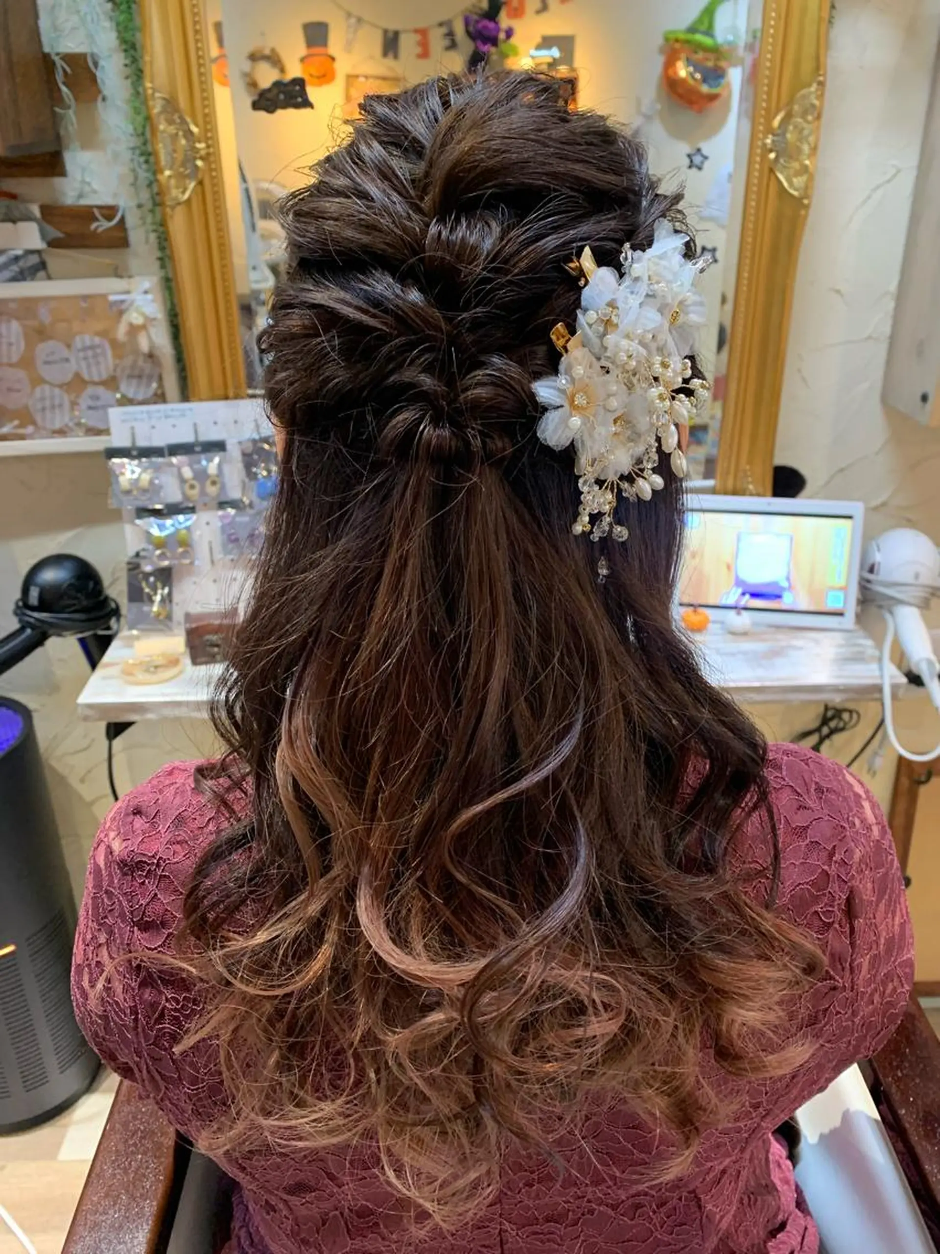 ロング ヘアアレンジ ヘアセット 林 友美のヘアスタイル