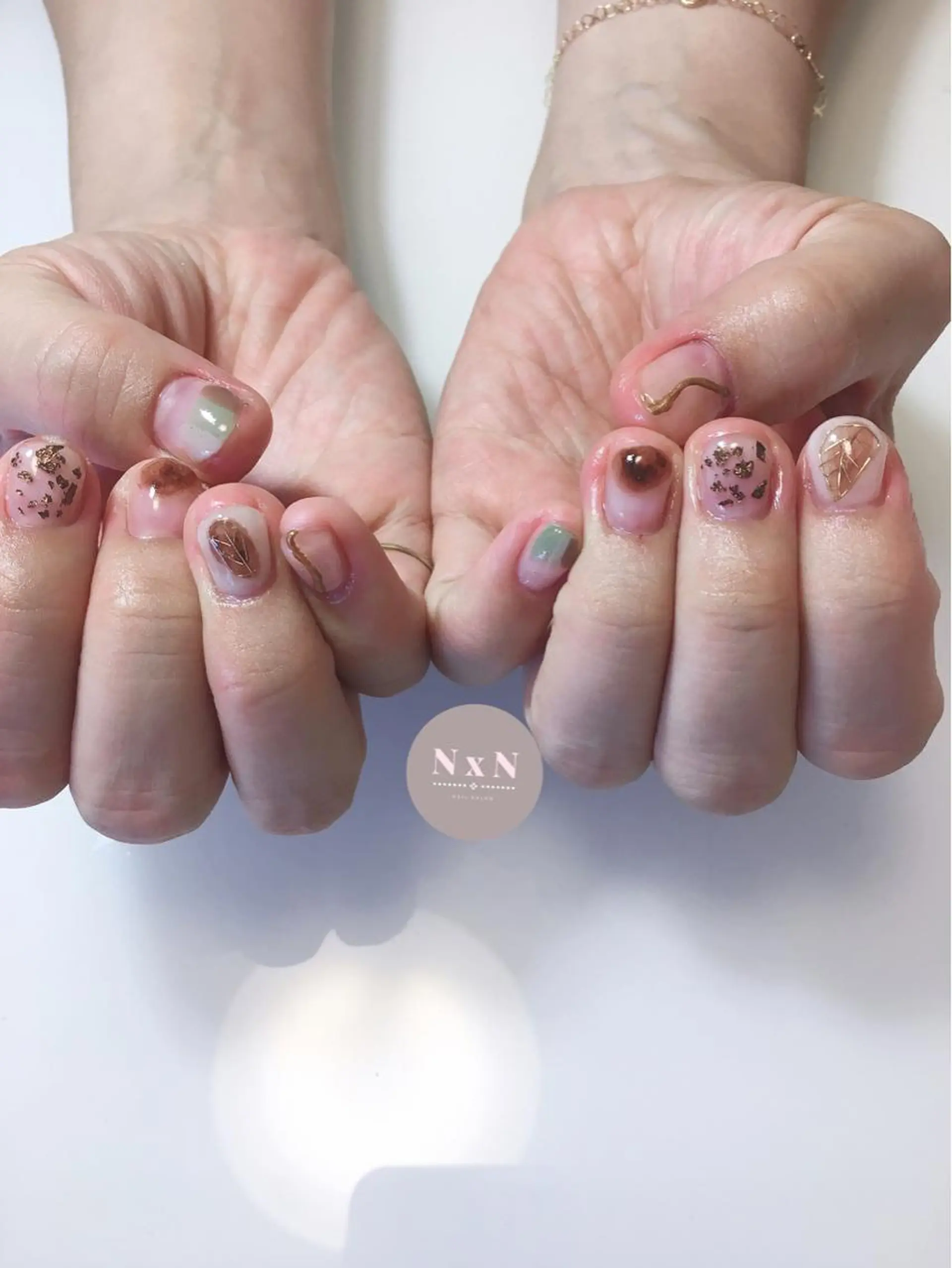 ネイル ジェルネイル ニュアンスネイル ぷっくりネイル nail salon N×Nのネイルデザイン