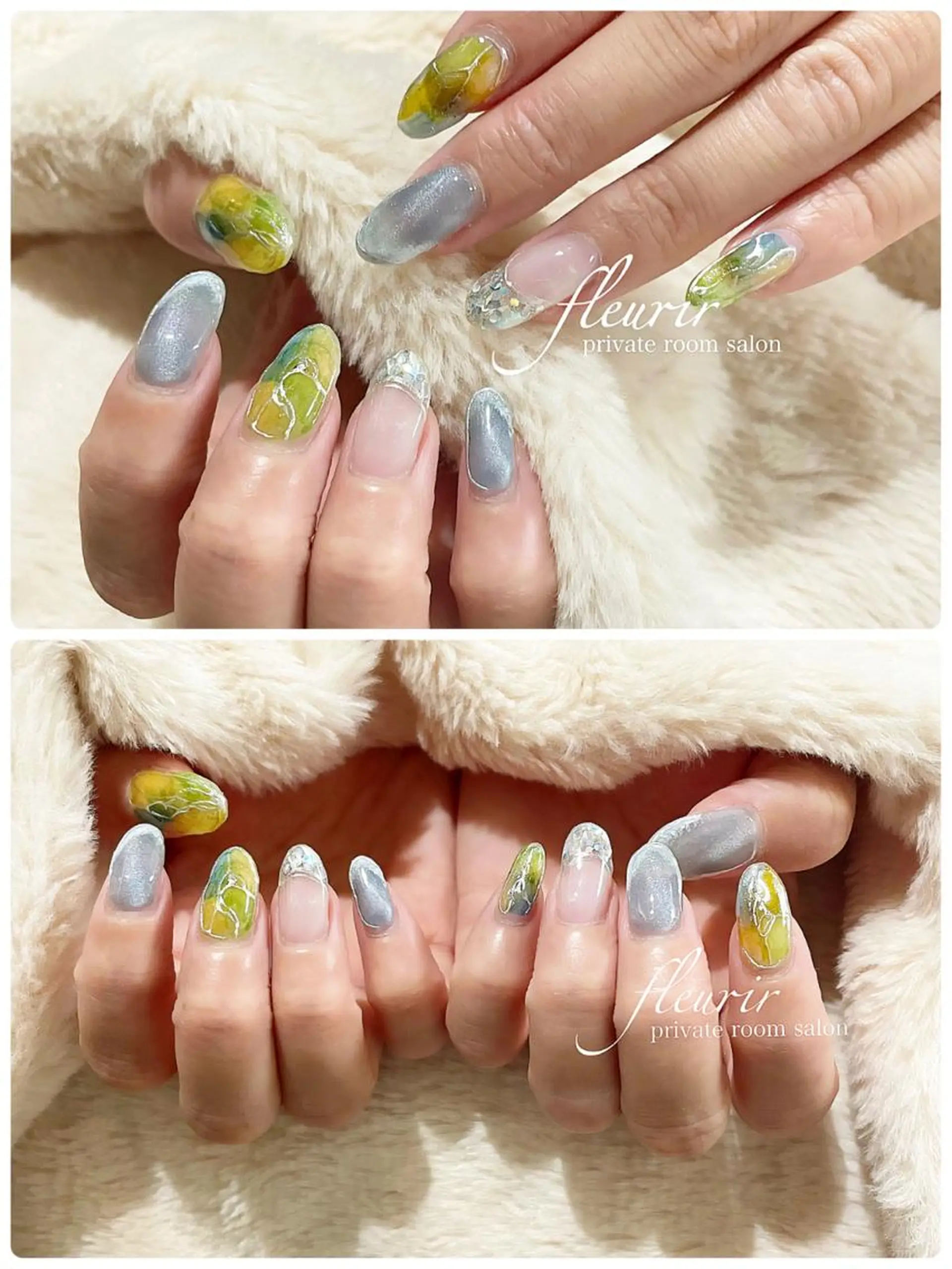 ネイル アートネイル フレンチネイル ラメ(グリッター) ミラーネイル ワンカラーネイル フルリール 【プライベートサロンのネイルデザイン