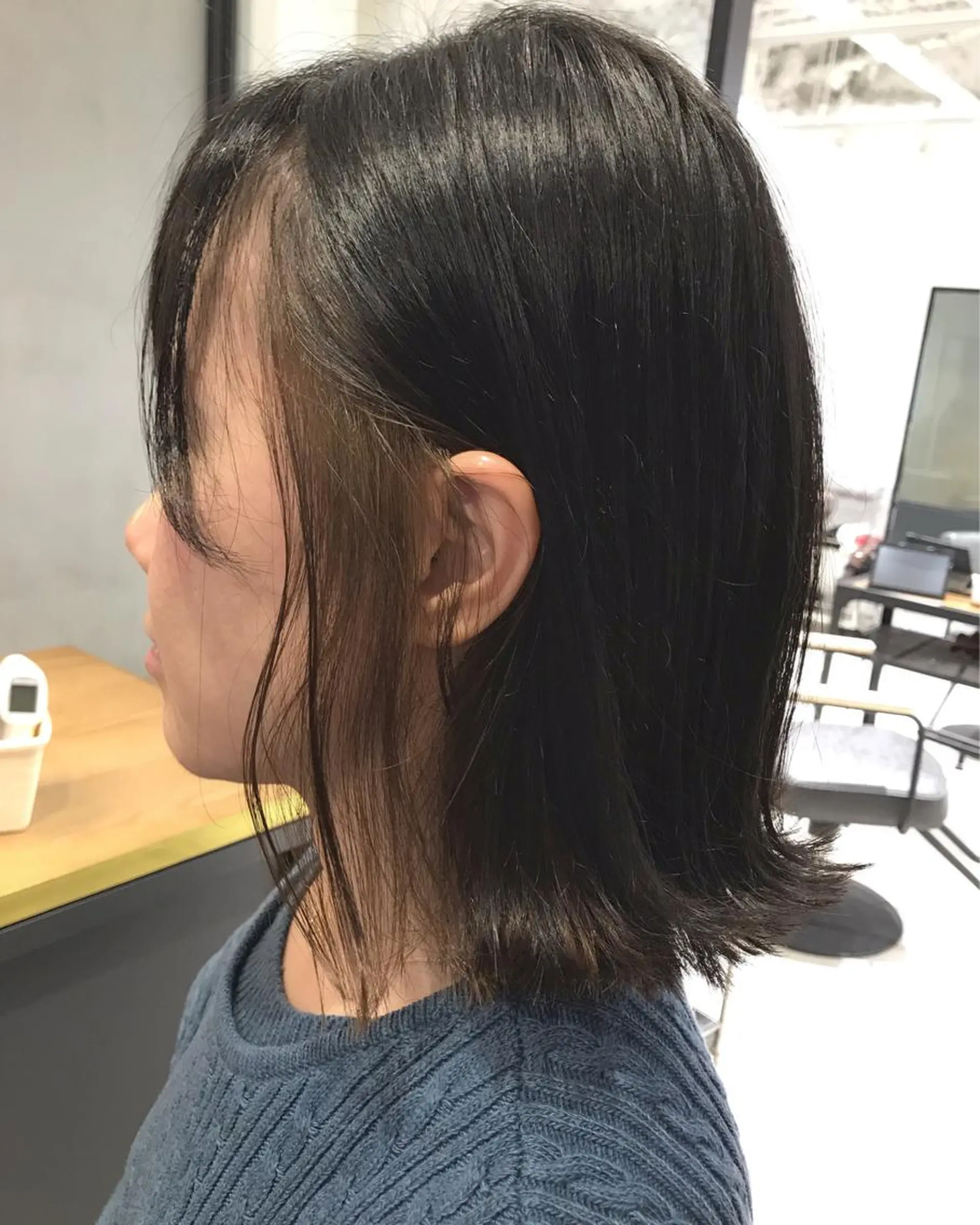 ミディアム カラー 暖色カラー🍊 ボブ🌿顔周りcutのヘアスタイル