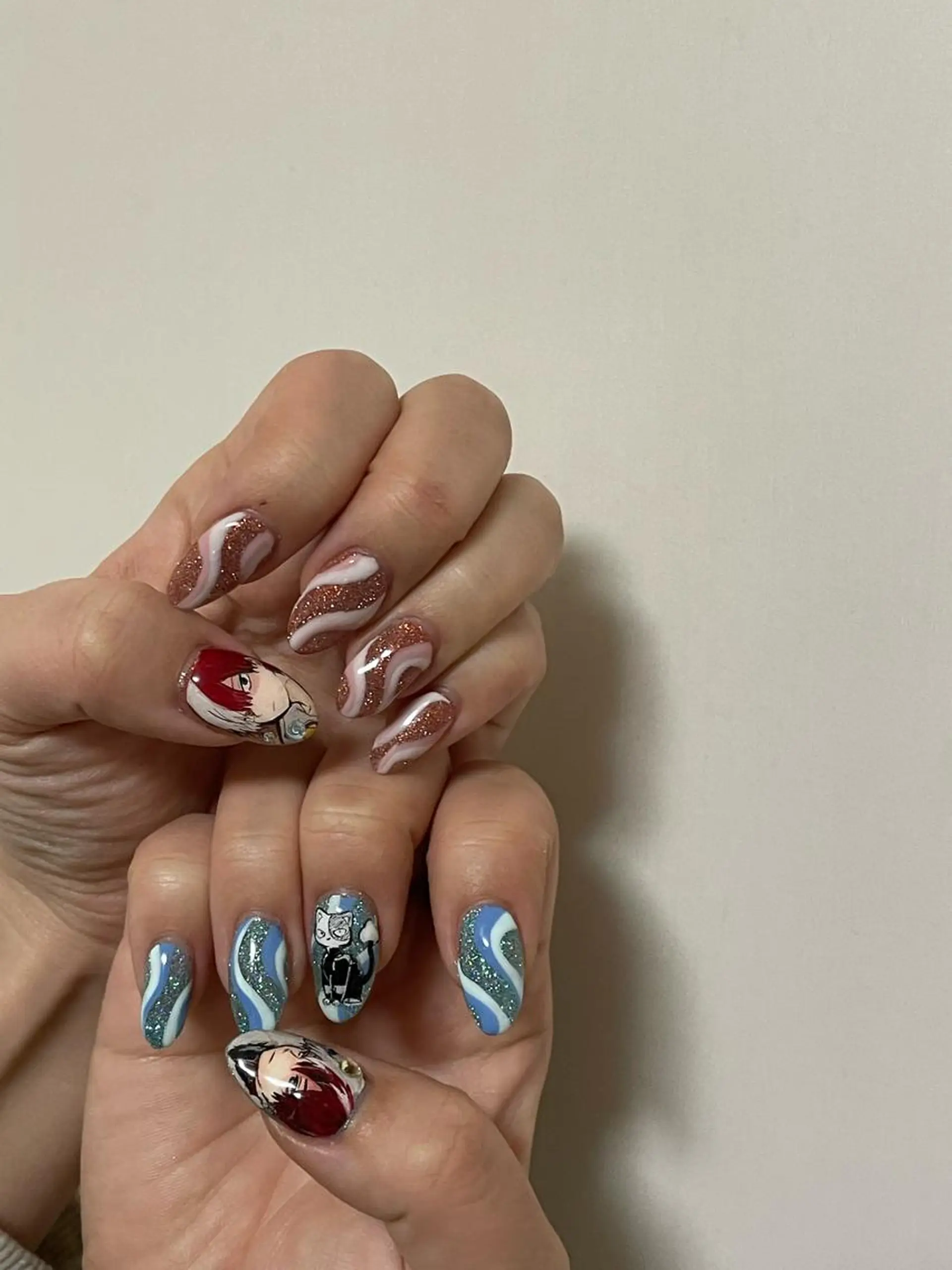 ネイル アートネイル フレンチネイル ジェルネイル ガラスフレンチ グラデーション Me d'eau所属・Me d'eau Rinaのネイルデザイン