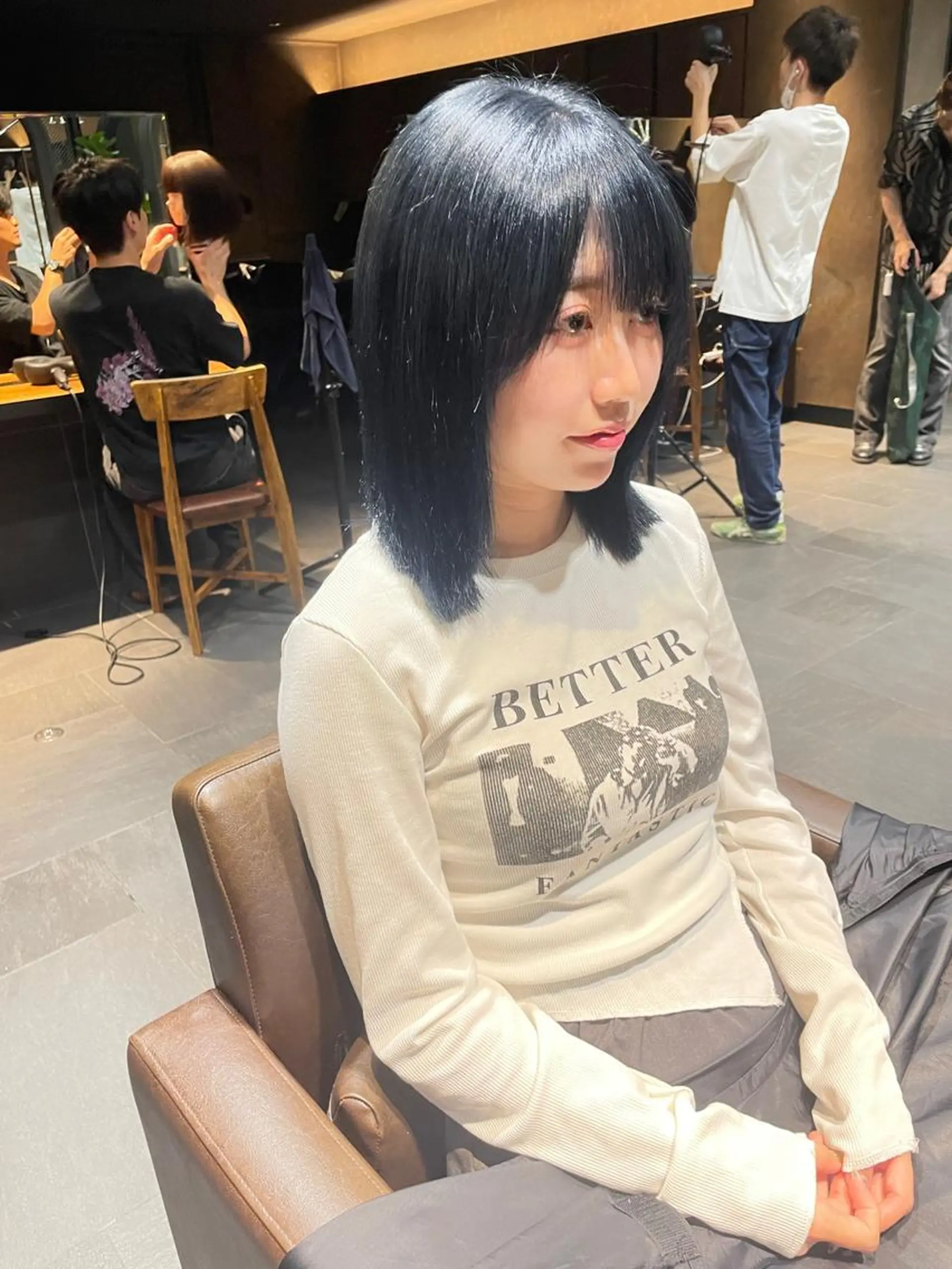 ミディアム カット ヘアカラー ブリーチ&縮毛矯正 🧸tomoki🧸のヘアスタイル