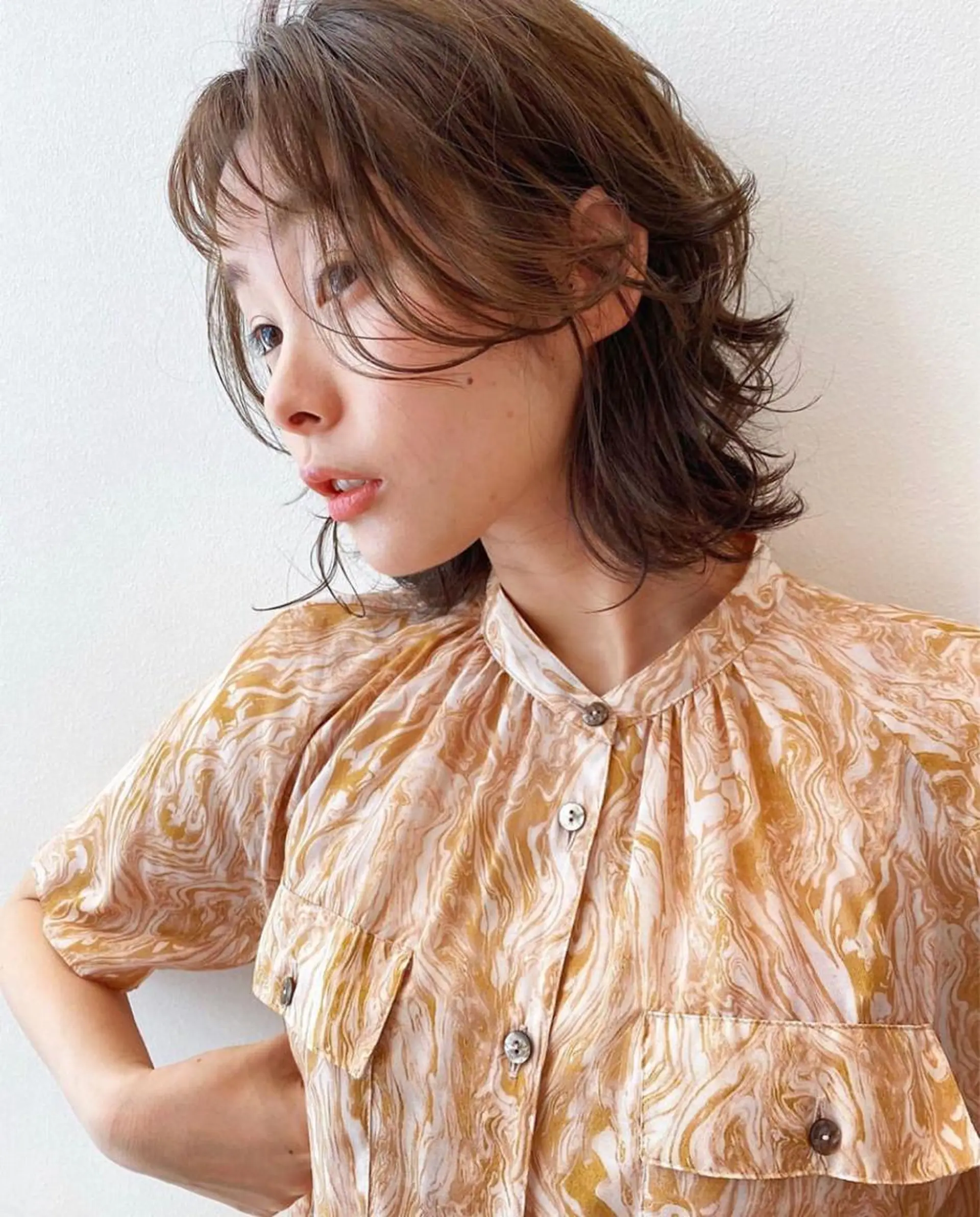 ミディアム カラー k-twoたき✨艶感 カラー/美髪矯正のヘアスタイル