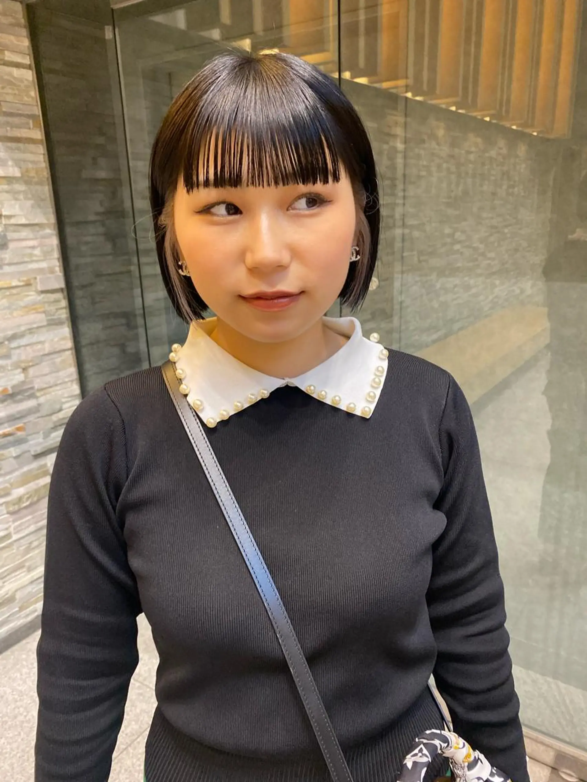 ショート 髪と音処　マトぺ所属・デザインカラー/ボブ ブリーチカラー/ユリのヘアスタイル