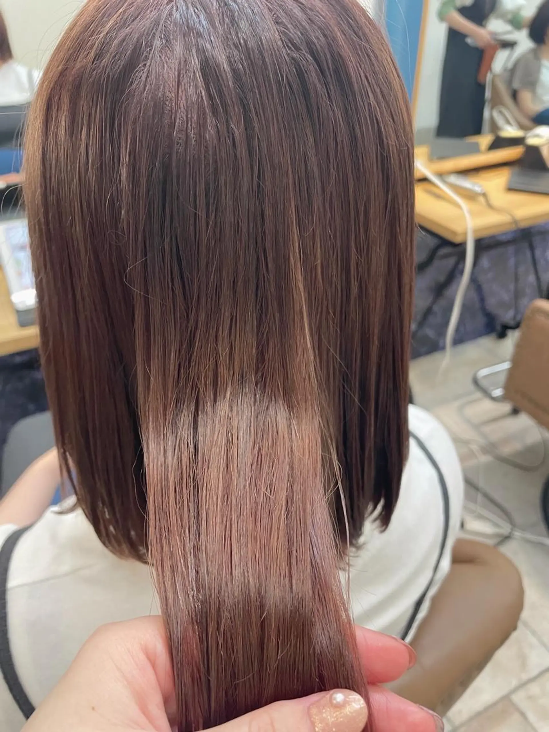 ミディアム カラー ブラウンカラー ヘアカラー トリートメント 🍒新家 さくら🍒のヘアスタイル