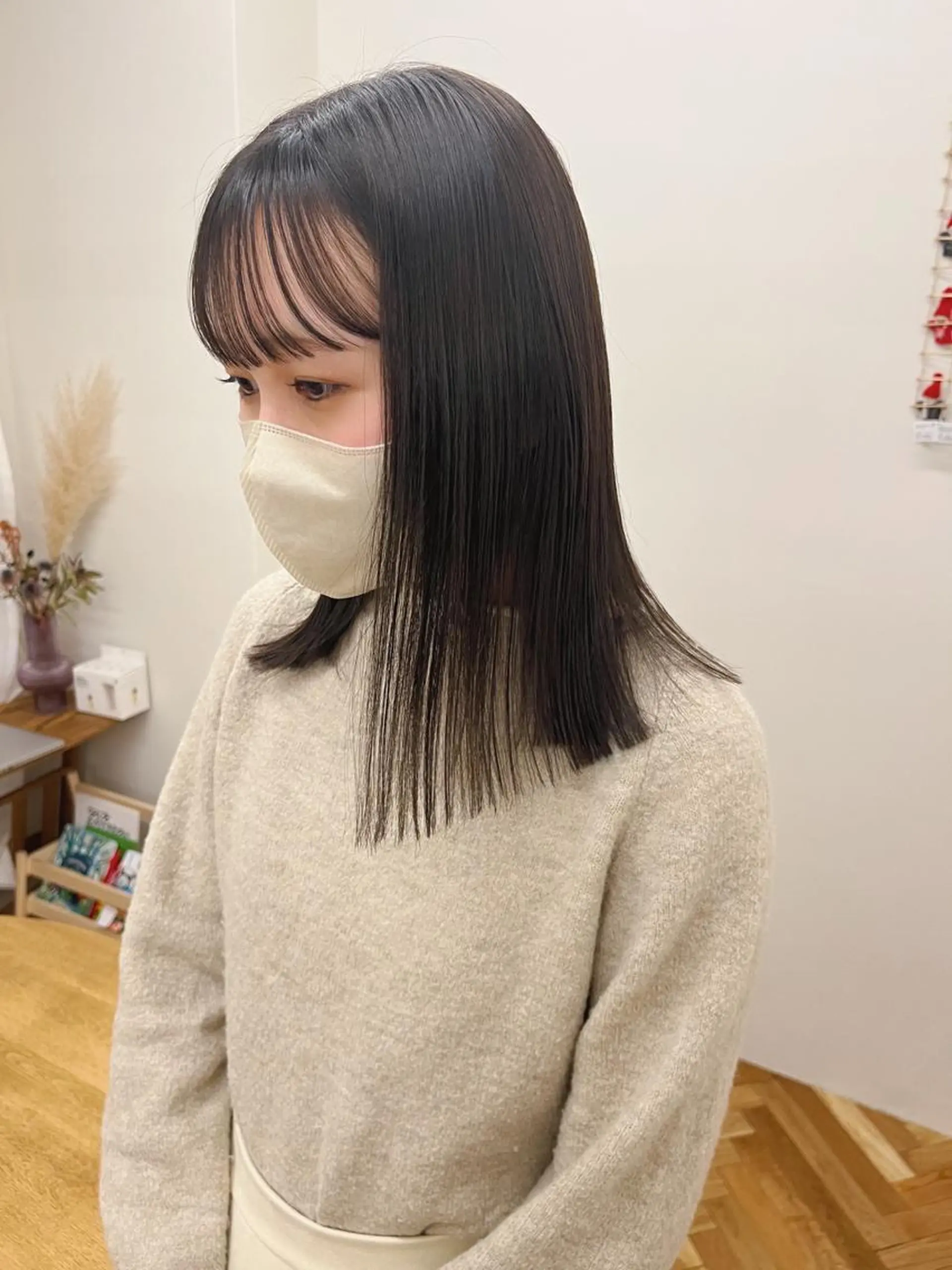 ミディアム カラー カット 西山 紗耶香🪽 透明感カラー/ボブのヘアスタイル