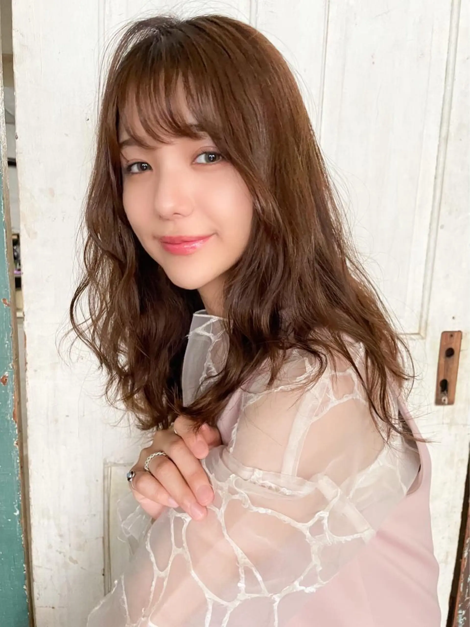 セミロング カラー 韓国風ヘア MUSASHI ブリーチカラー◎のヘアスタイル